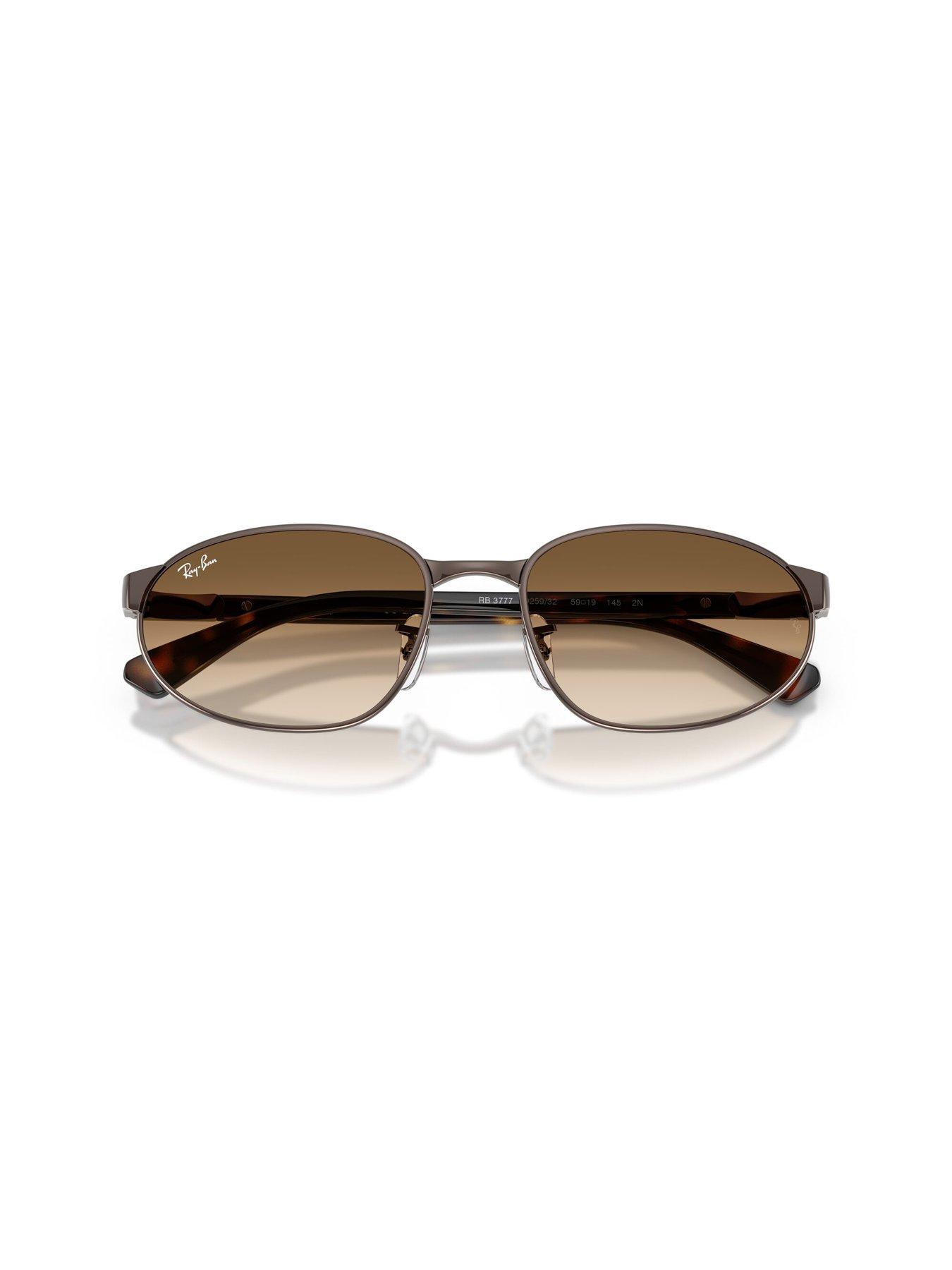 Image 4 of 5 of Ray-Ban Thin Frame Brown Metal Sunglasses - 0rb3777