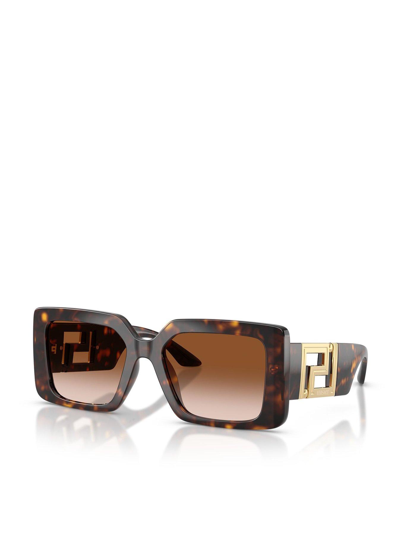 VERSACE Versace 0ve4505u Square Sunglasses Havana Frame With Brown Gradient Lens
