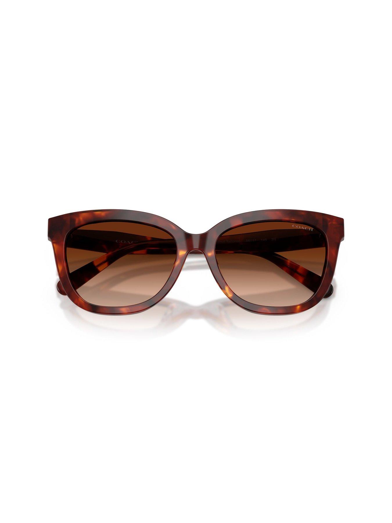 Image 2 of 5 of COACH Brown Cat Eye Sunglasses - Brown