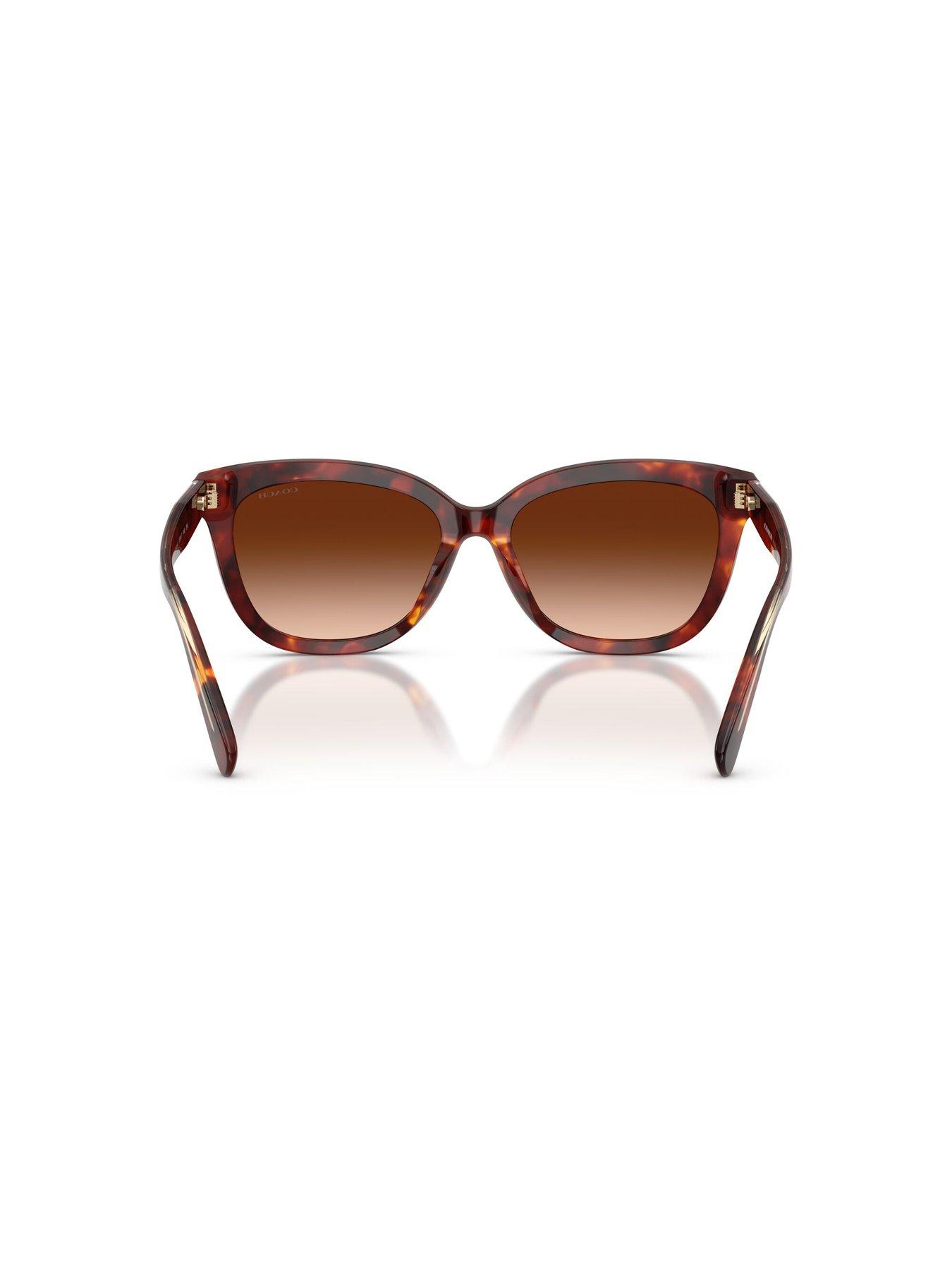 Image 3 of 5 of COACH Brown Cat Eye Sunglasses - Brown