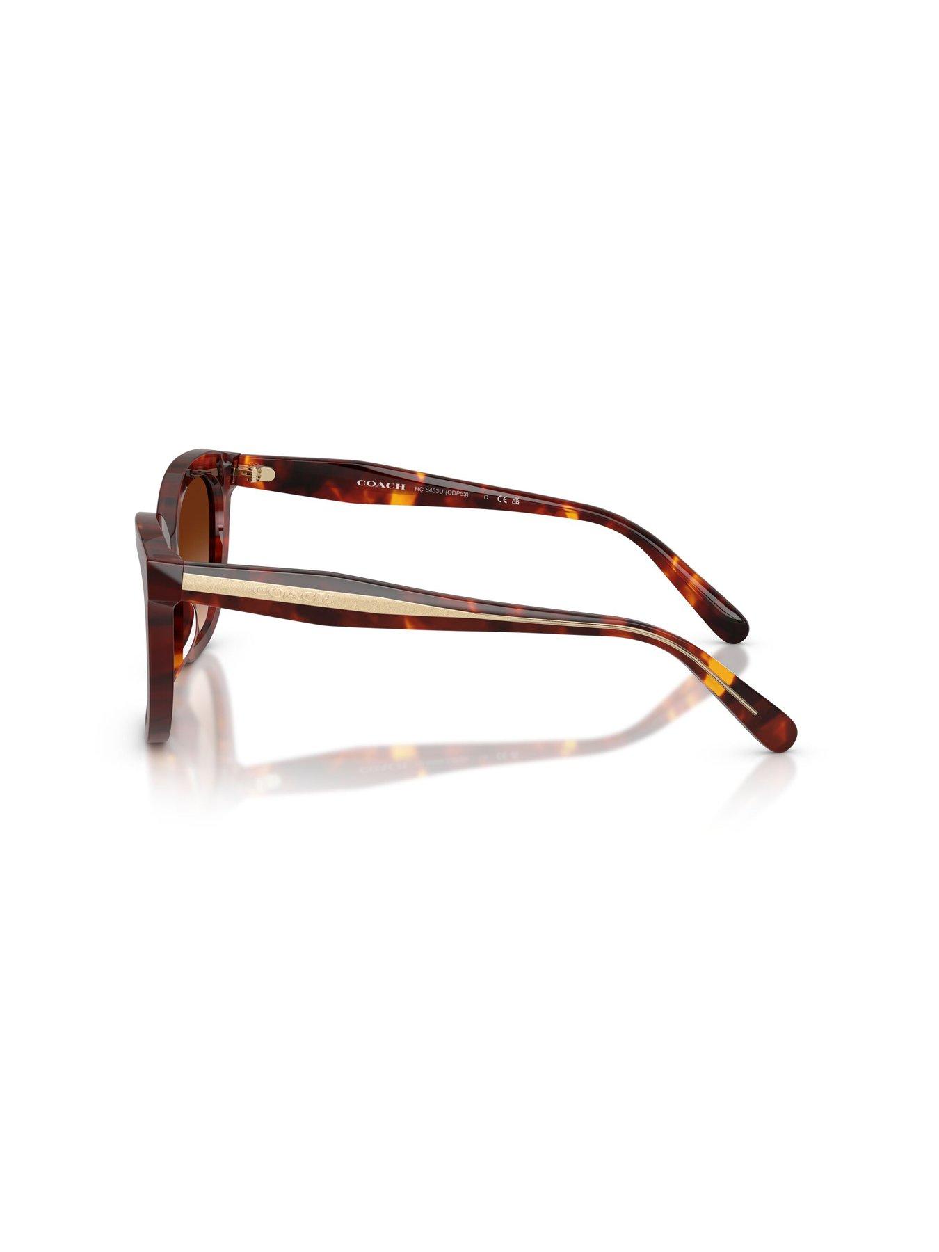 Image 4 of 5 of COACH Brown Cat Eye Sunglasses - Brown