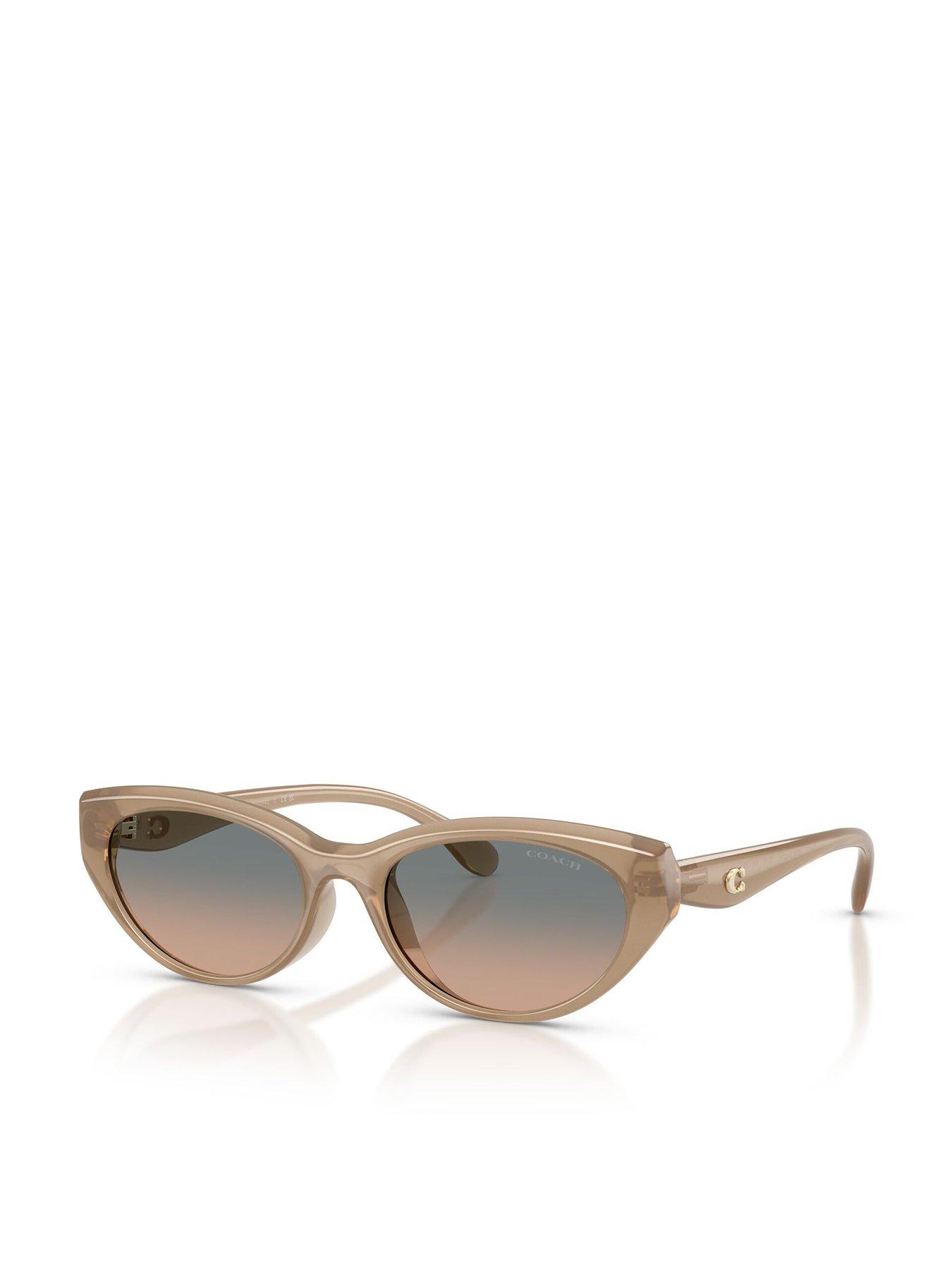 COACH Cat Eye Sunglasses Beige HC8456d - Black