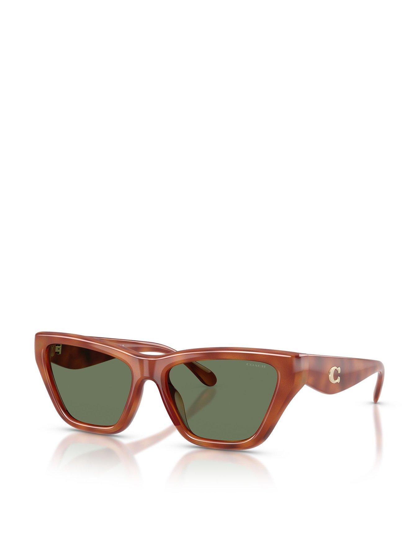 Image 1 of 5 of COACH COACH 0Hc8449U Cat Eye Sunglasses - Tortoise