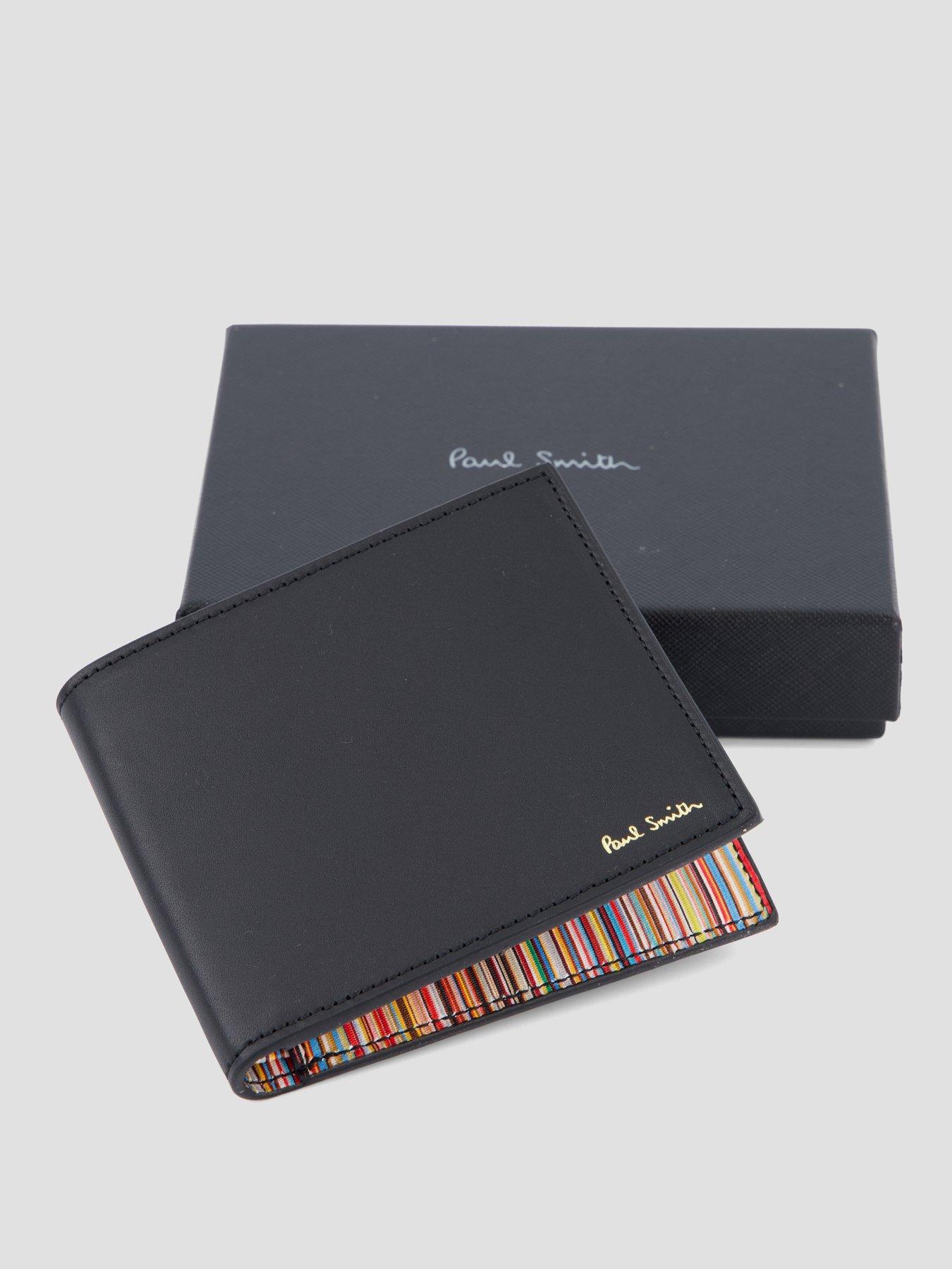 Image 5 of 6 of PS PAUL SMITH Leather Signature Stripe Interior Billfold Wallet - Black