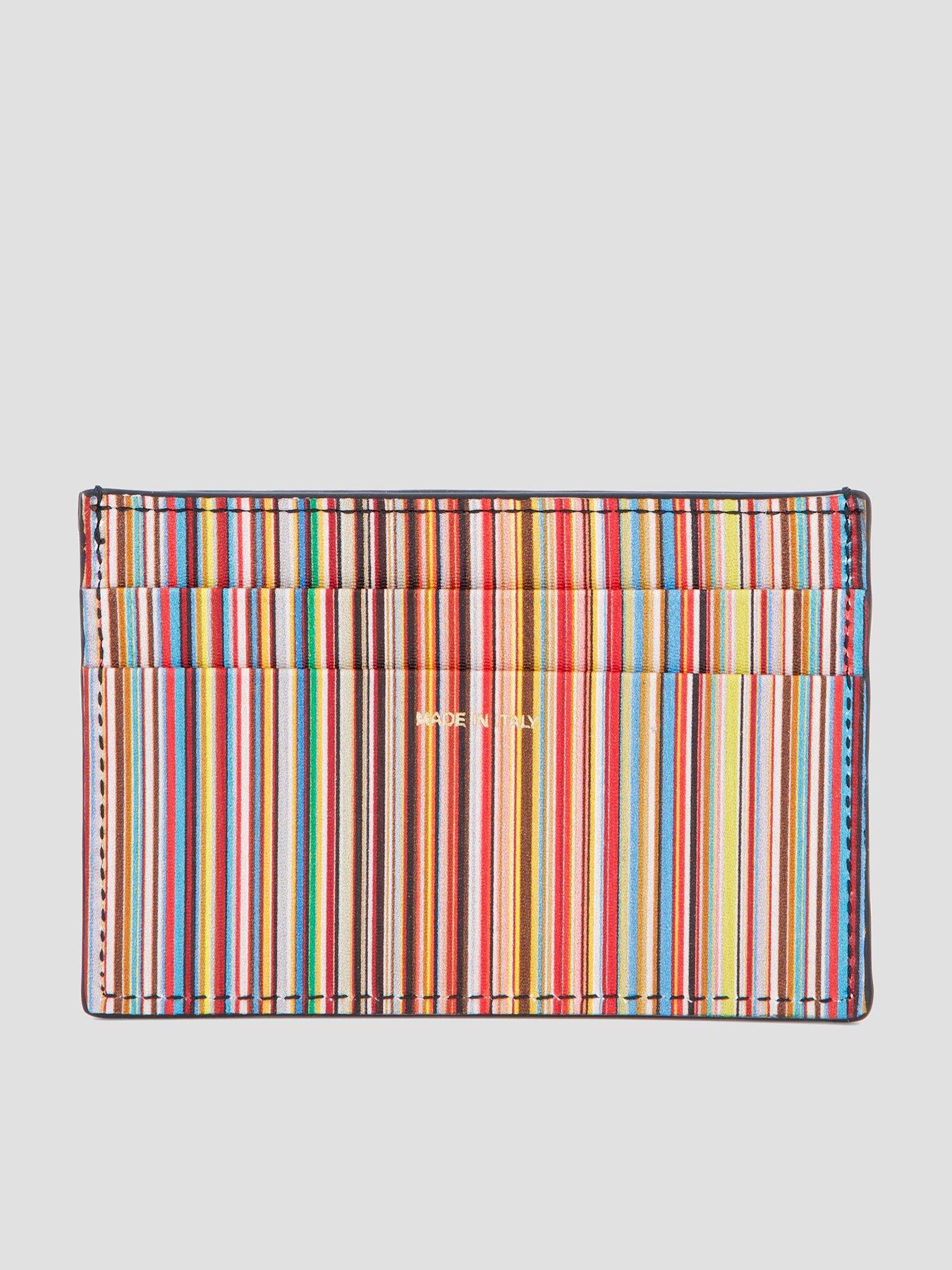 PS PAUL SMITH Stripe Card Holder - Black