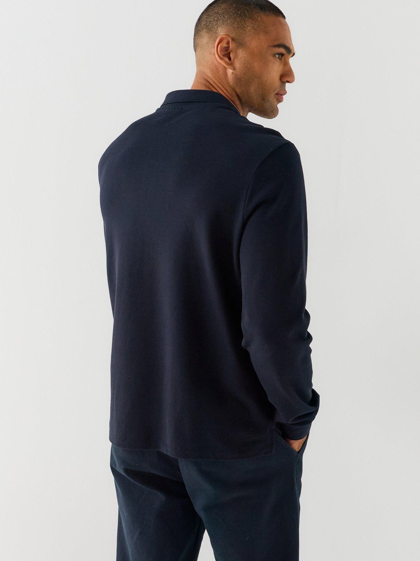 Image 2 of 6 of PS PAUL SMITH Men's Organic Cotton Long Sleeve Polo Shirt with Zebra Logo - Navy