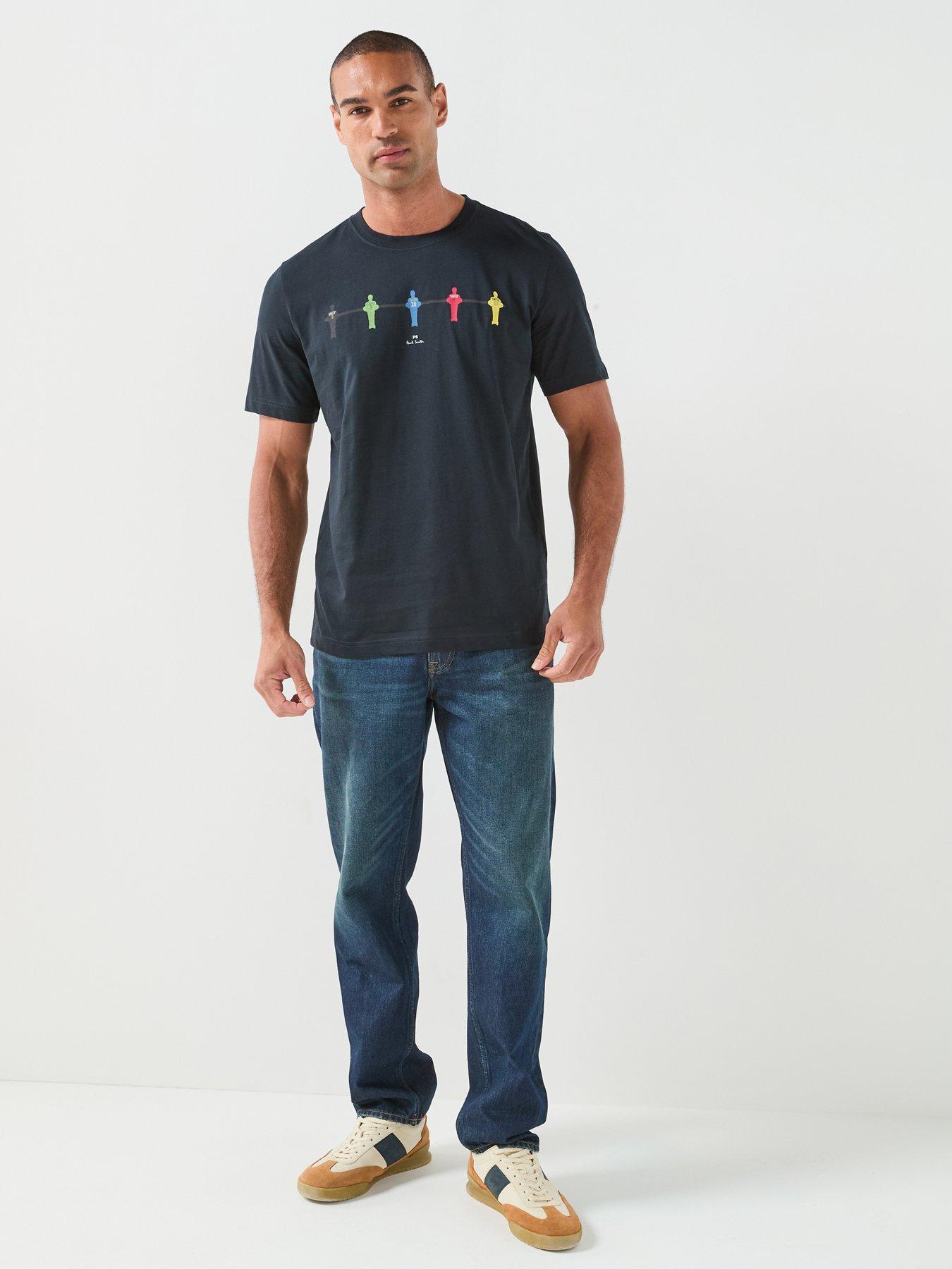 Image 3 of 6 of PS PAUL SMITH Table Football Graphic T-Shirt - Blue