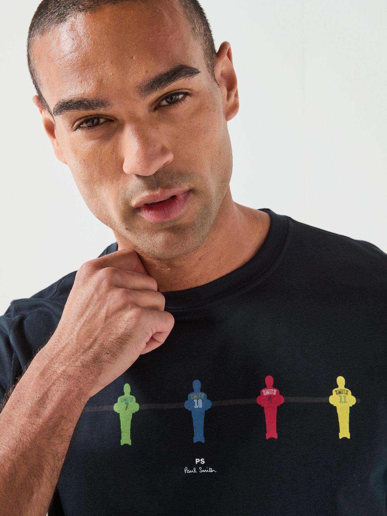 Image 4 of 6 of PS PAUL SMITH Table Football Graphic T-Shirt - Blue