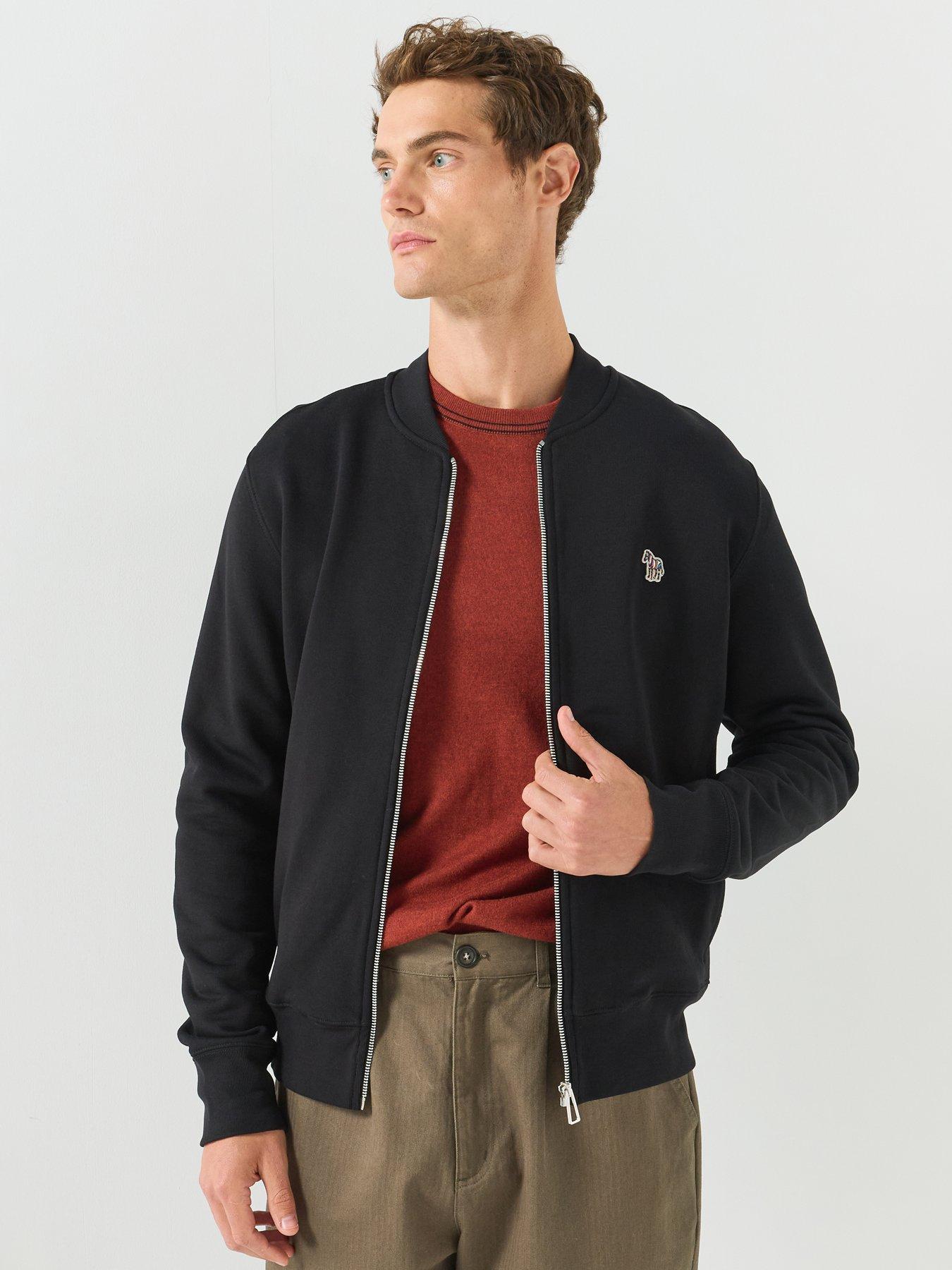 Image 1 of 6 of PS PAUL SMITH Regular Fit Zip Bomber Jacket - Black