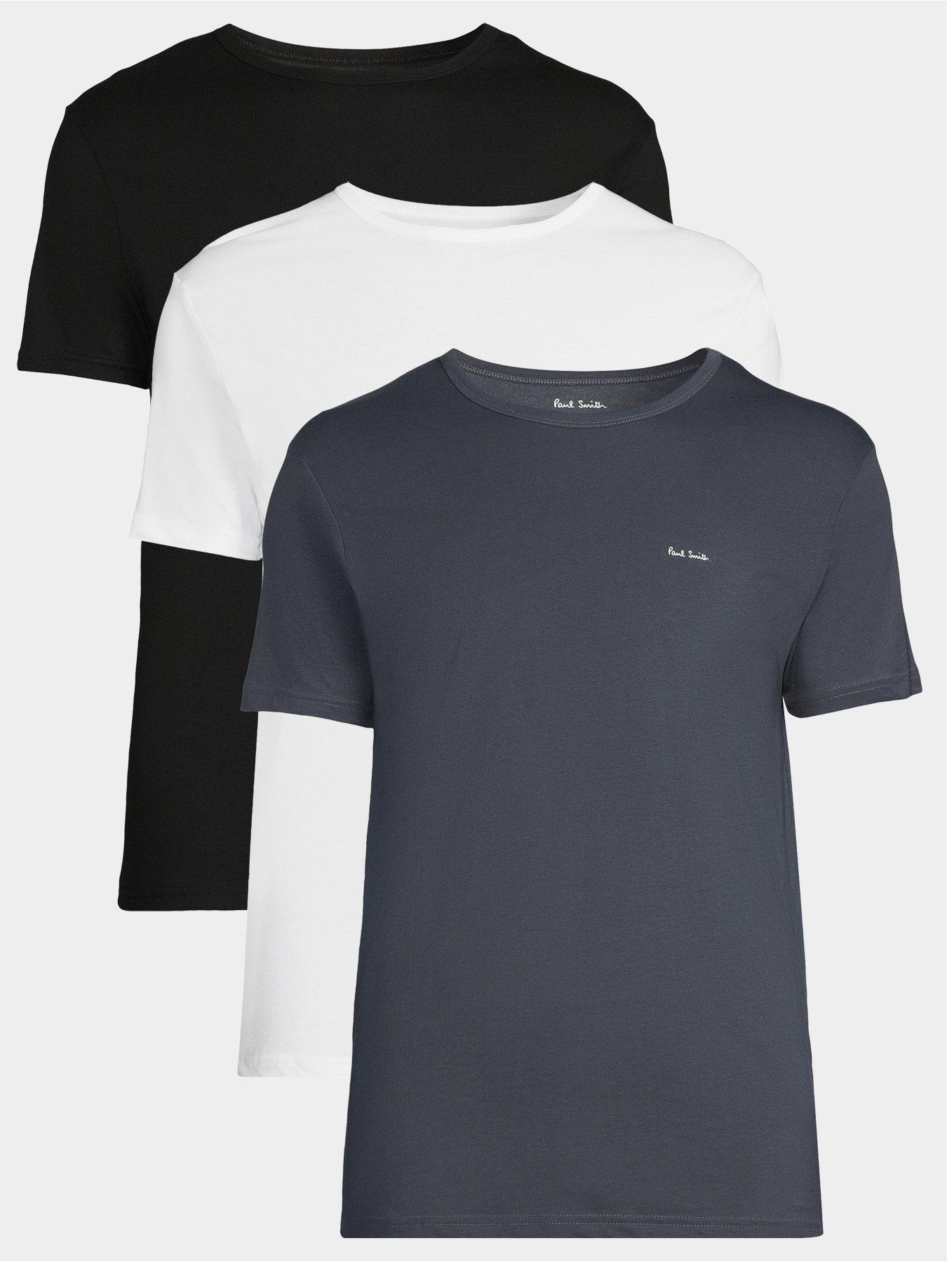 Image 1 of 5 of PS PAUL SMITH PS Paul Smith Mens 3 Pack Cotton Crew Neck T-Shirts - Multi