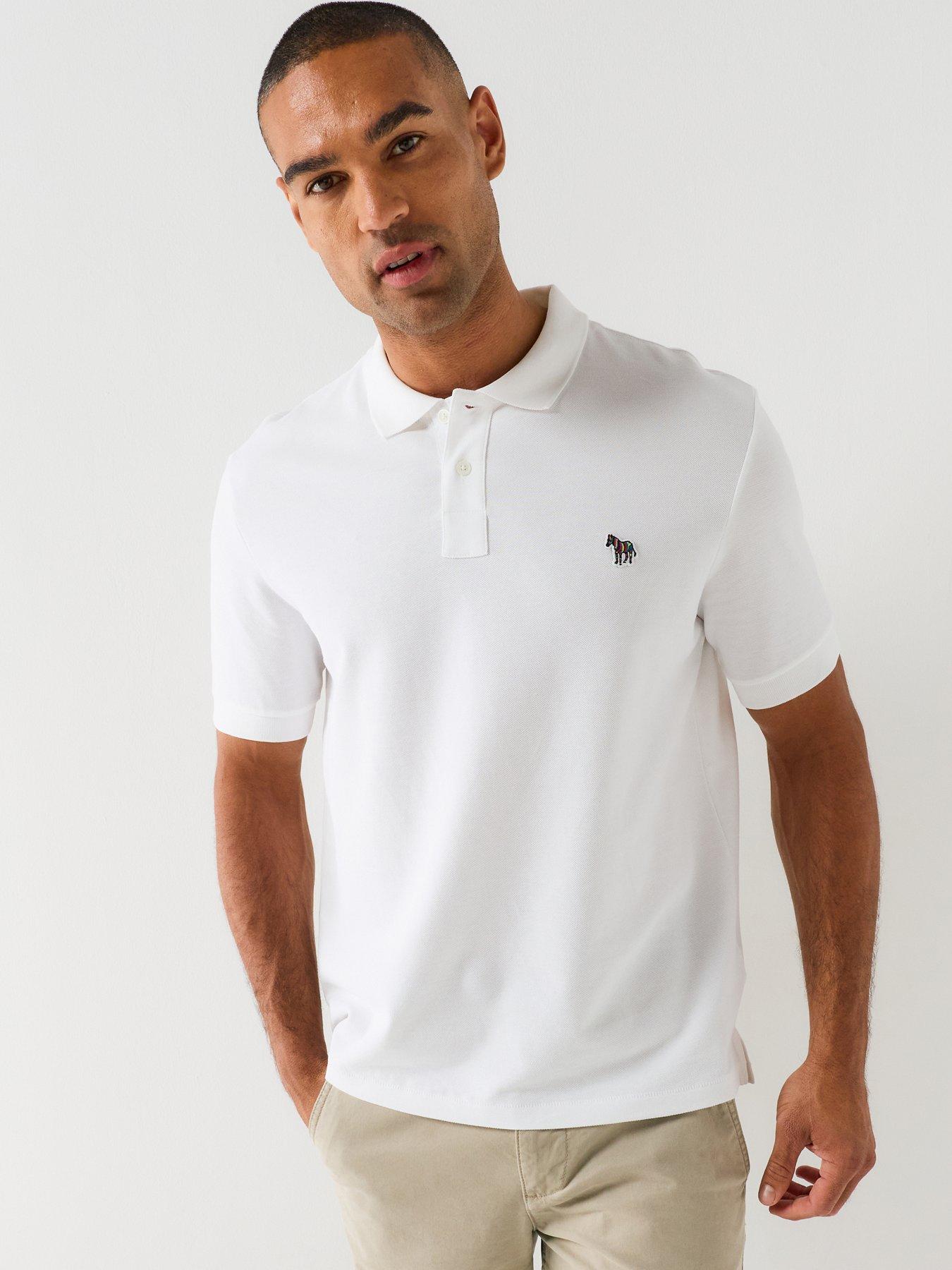 PS PAUL SMITH Regular Fit Zebra Polo Shirt - White