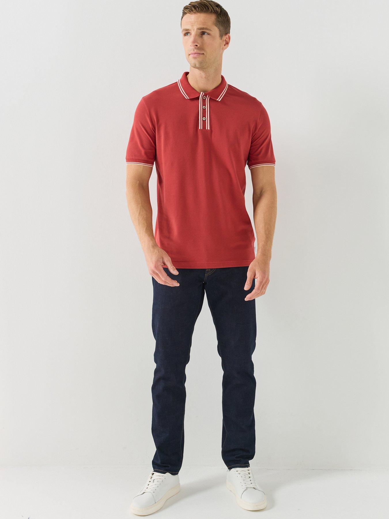 Image 3 of 6 of PS PAUL SMITH Mens Regular Fit Stretch Polo Shirt - Red