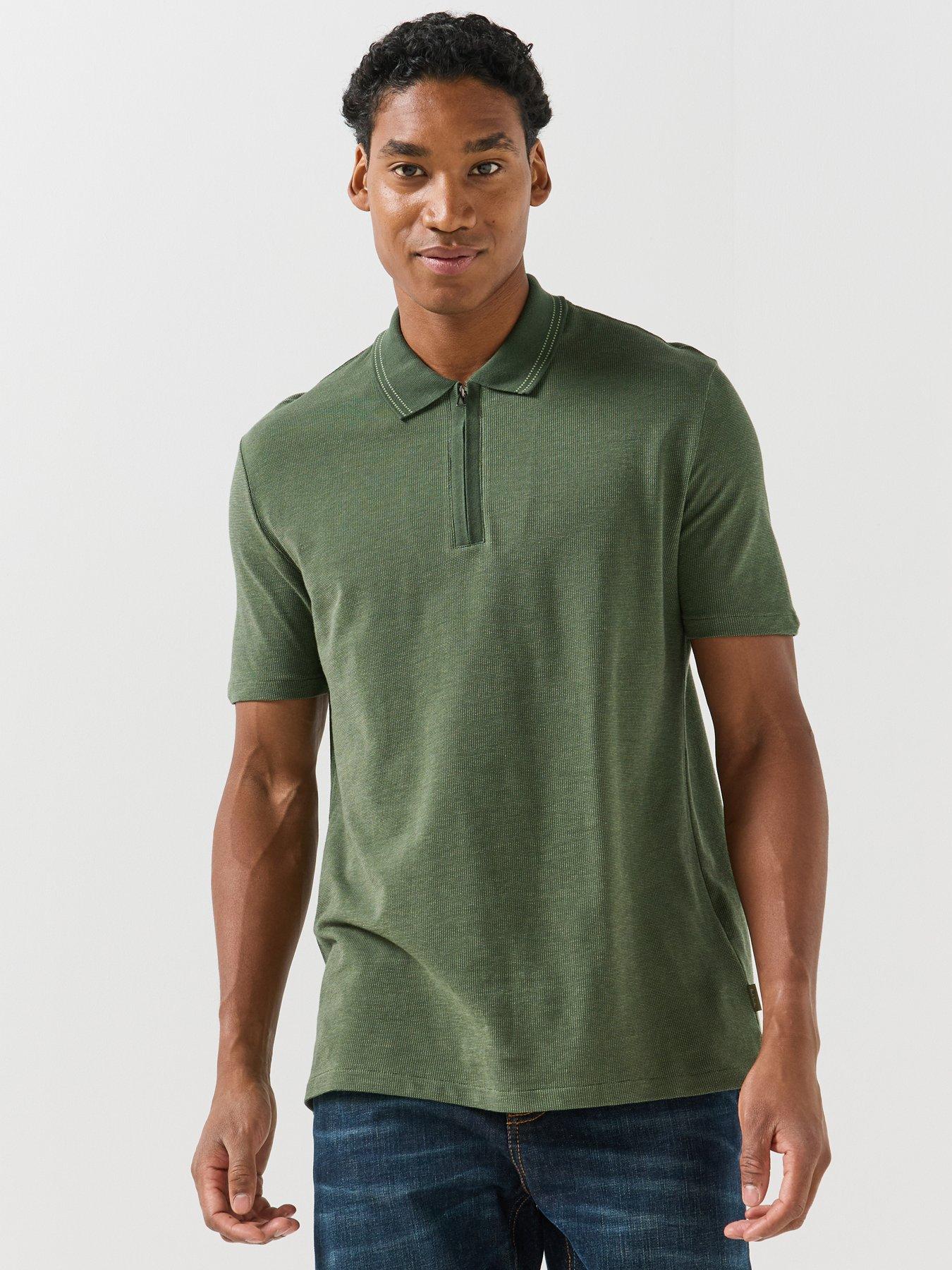 Image 1 of 6 of PS PAUL SMITH Ps Paul Smith Reg Fit Zip Polo Shirt