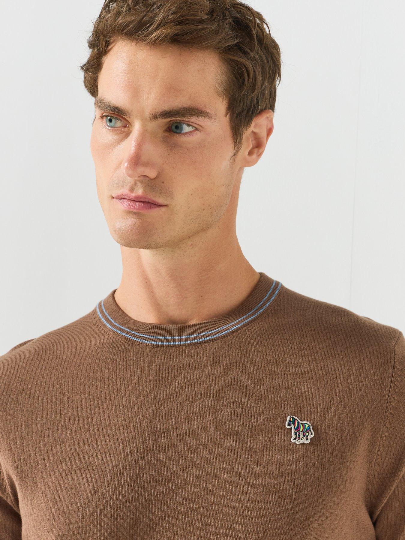 Image 4 of 5 of PS PAUL SMITH Crew Neck Knitted Jumper - Brown