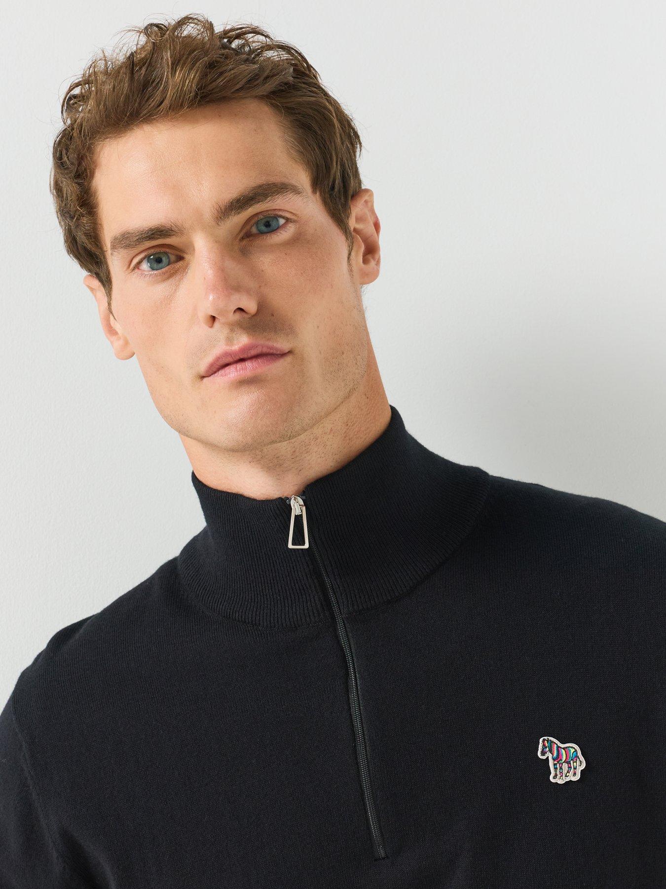 Image 4 of 5 of PS PAUL SMITH Zebra Zip Knitted Jumper - Black