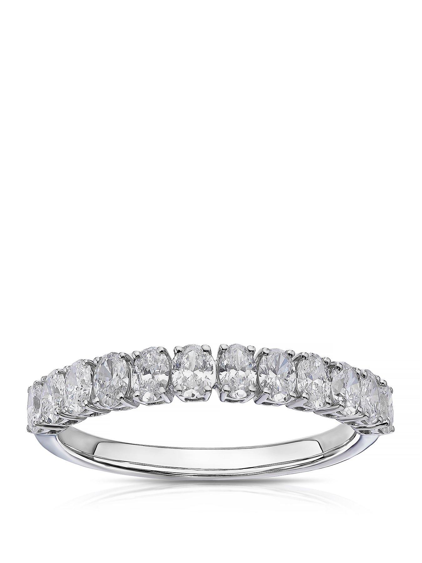Harriet Harriet 14ct White Gold Oval Eternity 0.75ct Lab Grown Diamond Ring
