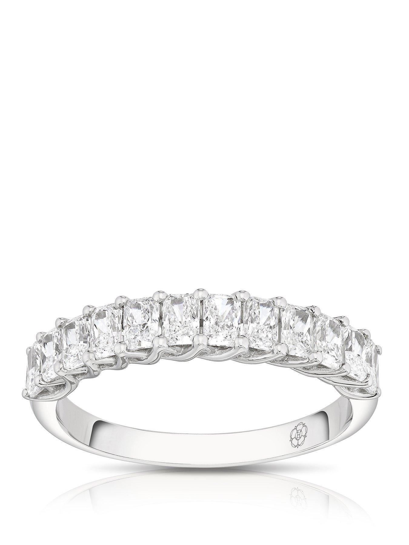 Harriet Harriet 14ct White Gold Radiant Eternity 1ct Lab Grown Diamond Ring
