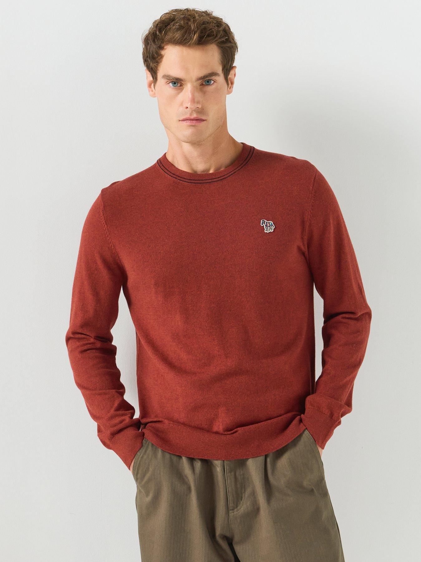 Image 1 of 6 of PS PAUL SMITH Crew Neck Knitted Jumper - Red