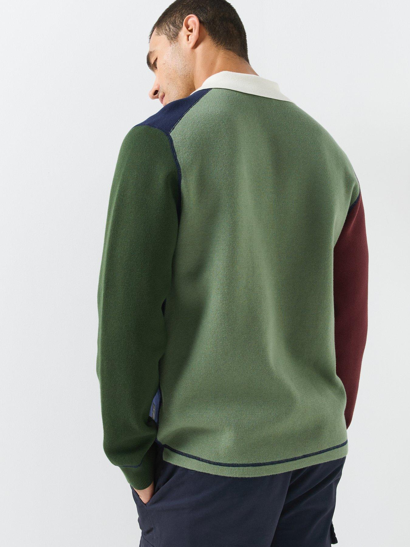 Image 2 of 6 of PS PAUL SMITH Long Sleeve Knitted Polo Shirt - Blue