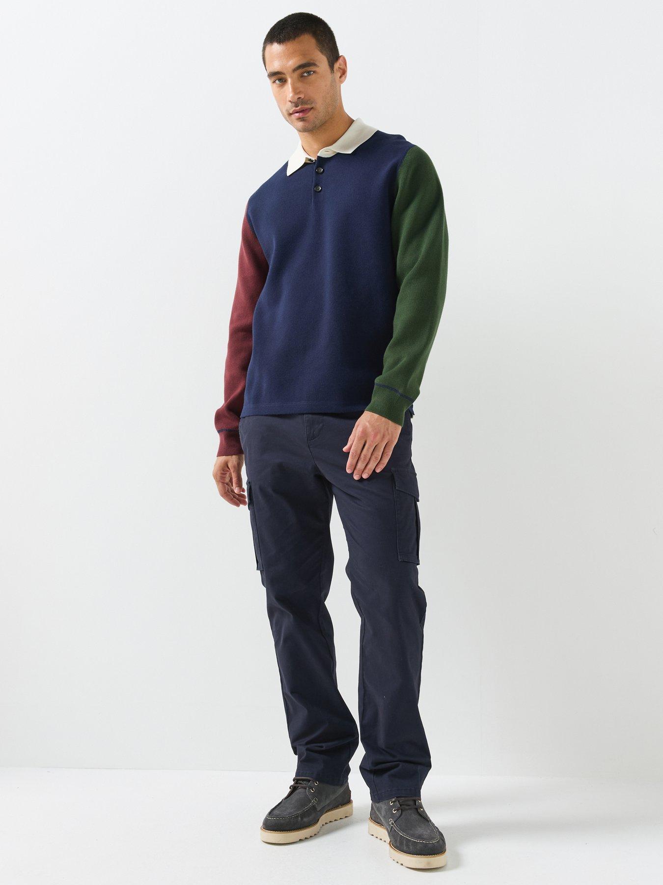 Image 3 of 6 of PS PAUL SMITH Long Sleeve Knitted Polo Shirt - Blue