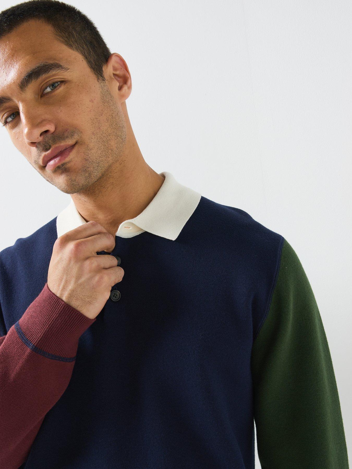 Image 6 of 6 of PS PAUL SMITH Long Sleeve Knitted Polo Shirt - Blue