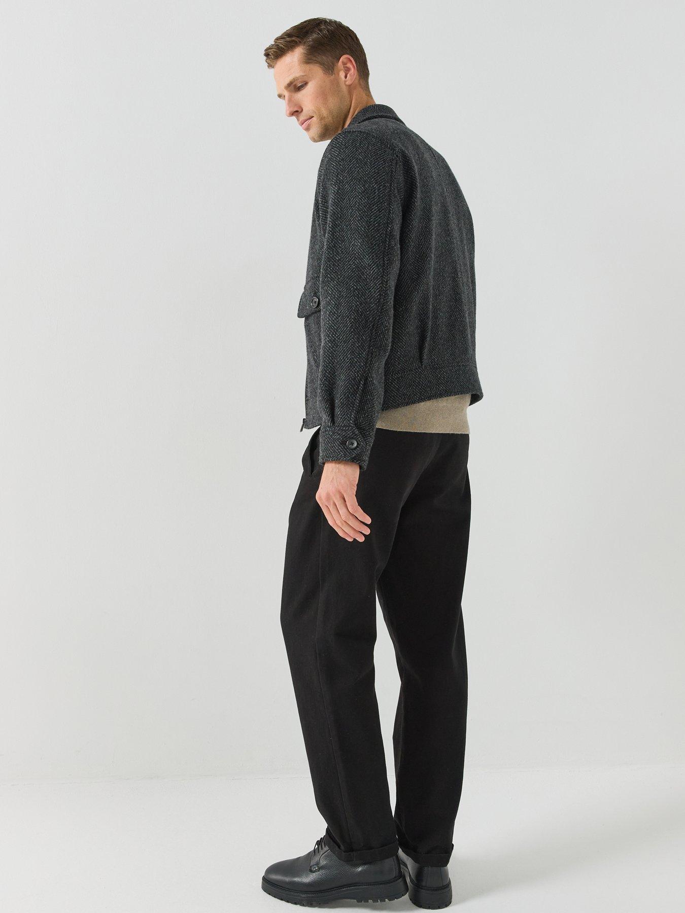 Image 4 of 6 of PS PAUL SMITH Mens Wool-Rich Zip Through Harrington Jacket - Black