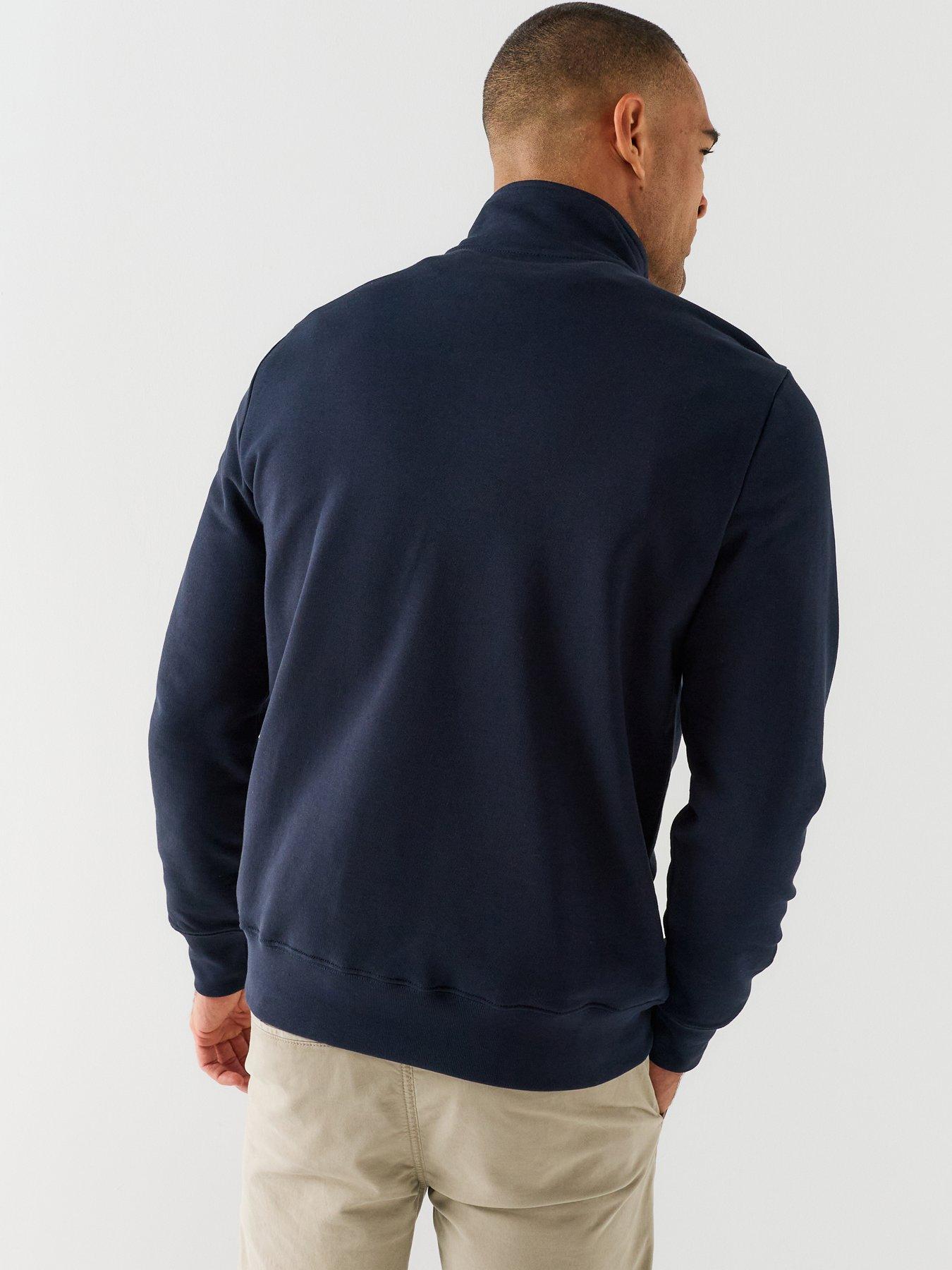 Image 2 of 4 of PS PAUL SMITH Long Sleeve Regalar Fit Half Zip Zebra Sweat Shirt - Navy