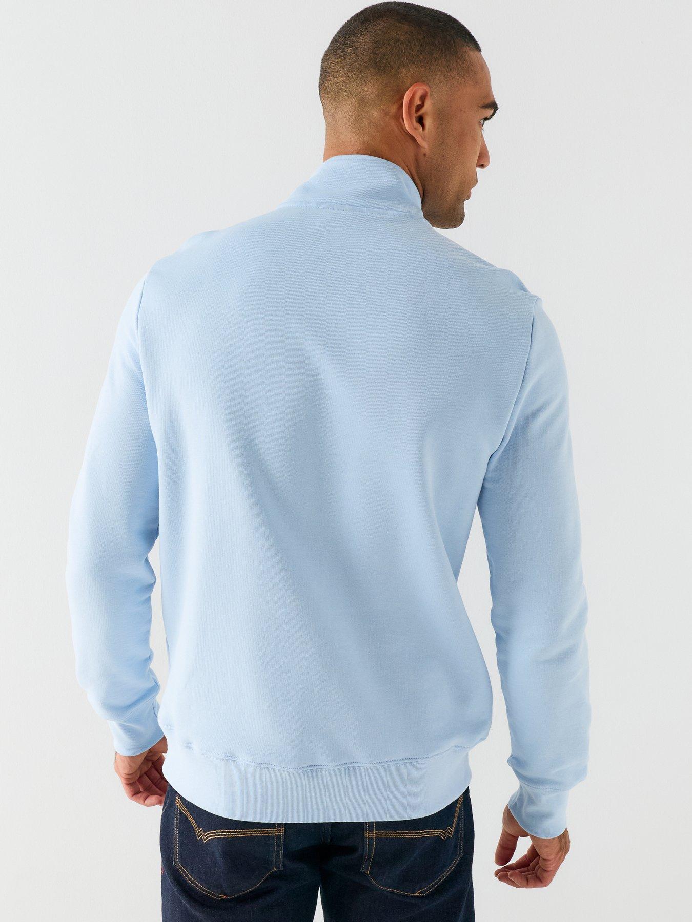 Image 2 of 4 of PS PAUL SMITH Long Sleeve Regalar Fit Half Zip Zebra Sweat Shirt - Blue