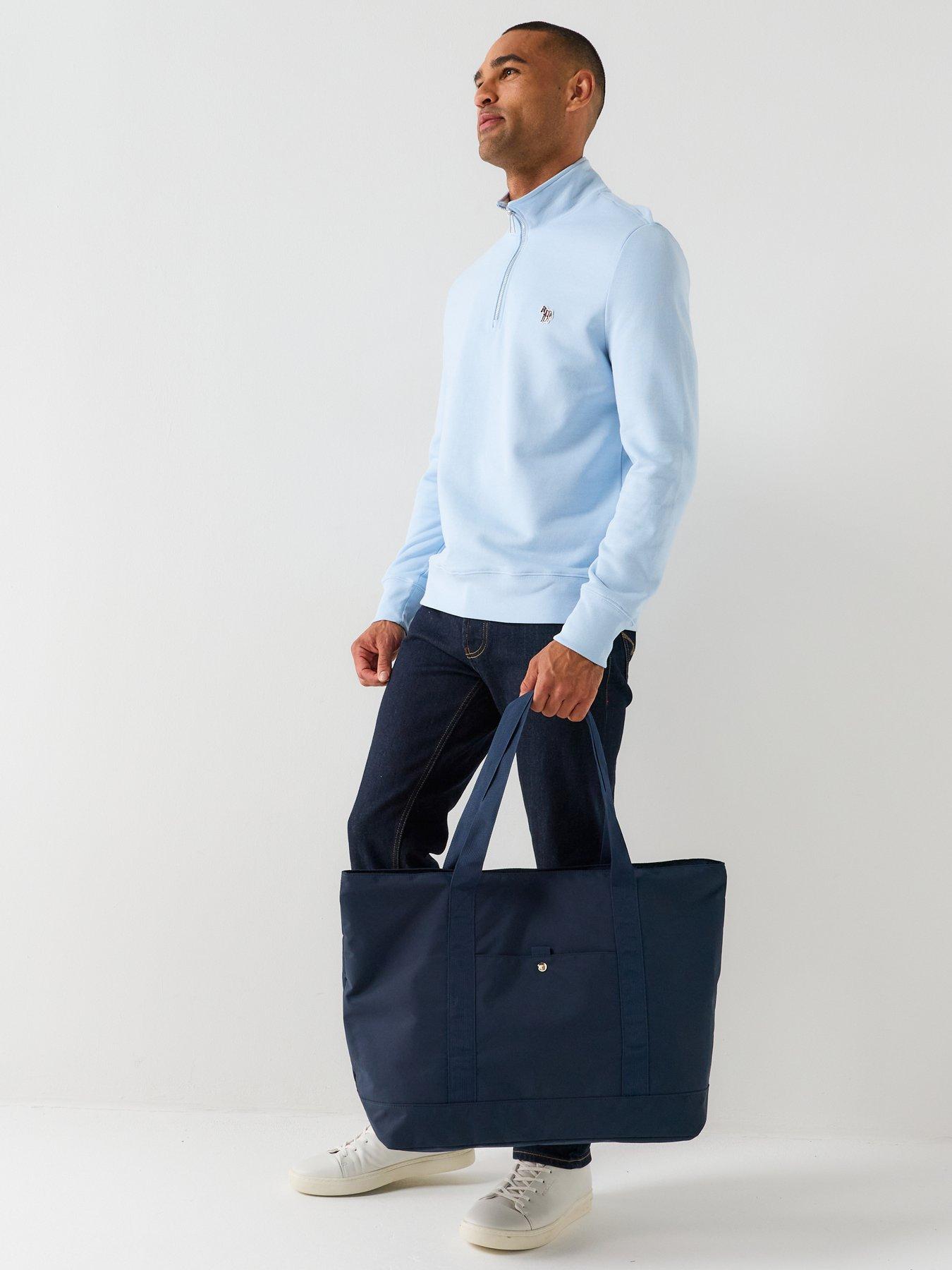 Image 3 of 4 of PS PAUL SMITH Long Sleeve Regalar Fit Half Zip Zebra Sweat Shirt - Blue