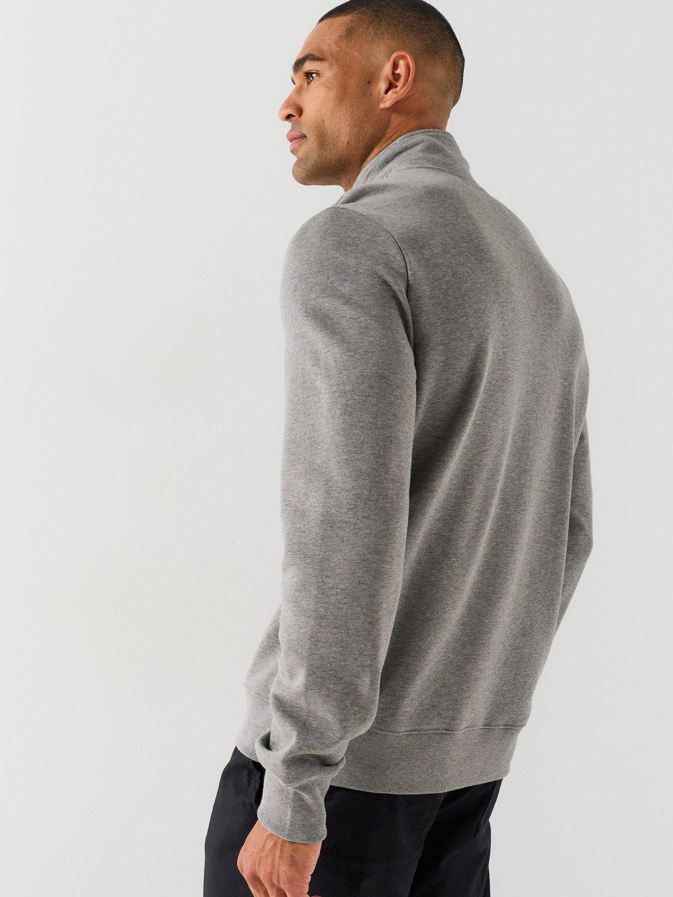 Image 2 of 4 of PS PAUL SMITH Long Sleeve Regular Fit Half Zip Zebra Sweat Shirt - Grey