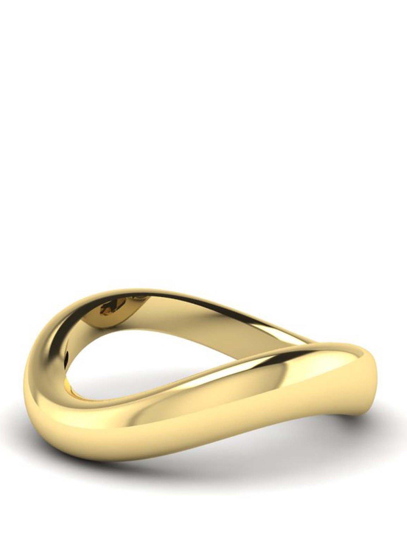 Image 1 of 5 of Kleora Odyssey Modern Electrum Wide Curved Ring - Gold