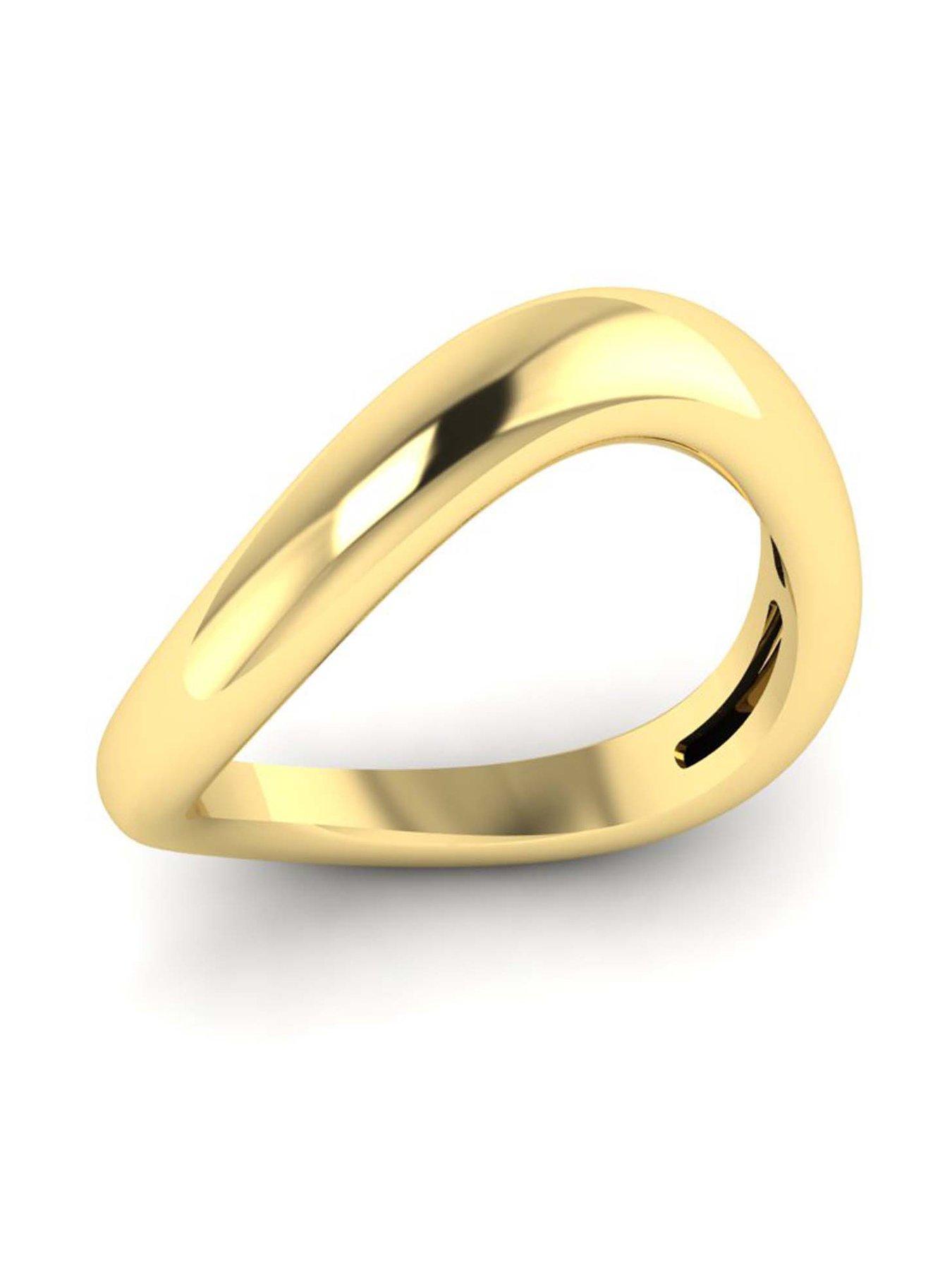 Image 2 of 5 of Kleora Odyssey Modern Electrum Wide Curved Ring - Gold