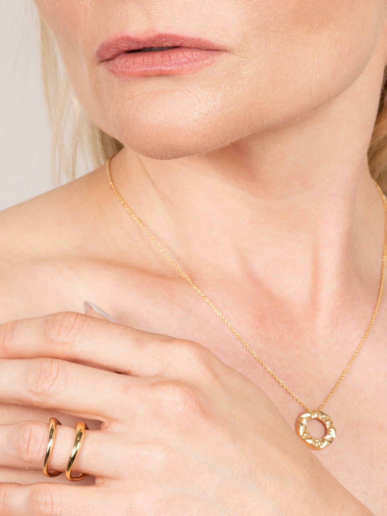 Image 3 of 5 of Kleora Odyssey Modern Electrum Wide Curved Ring - Gold
