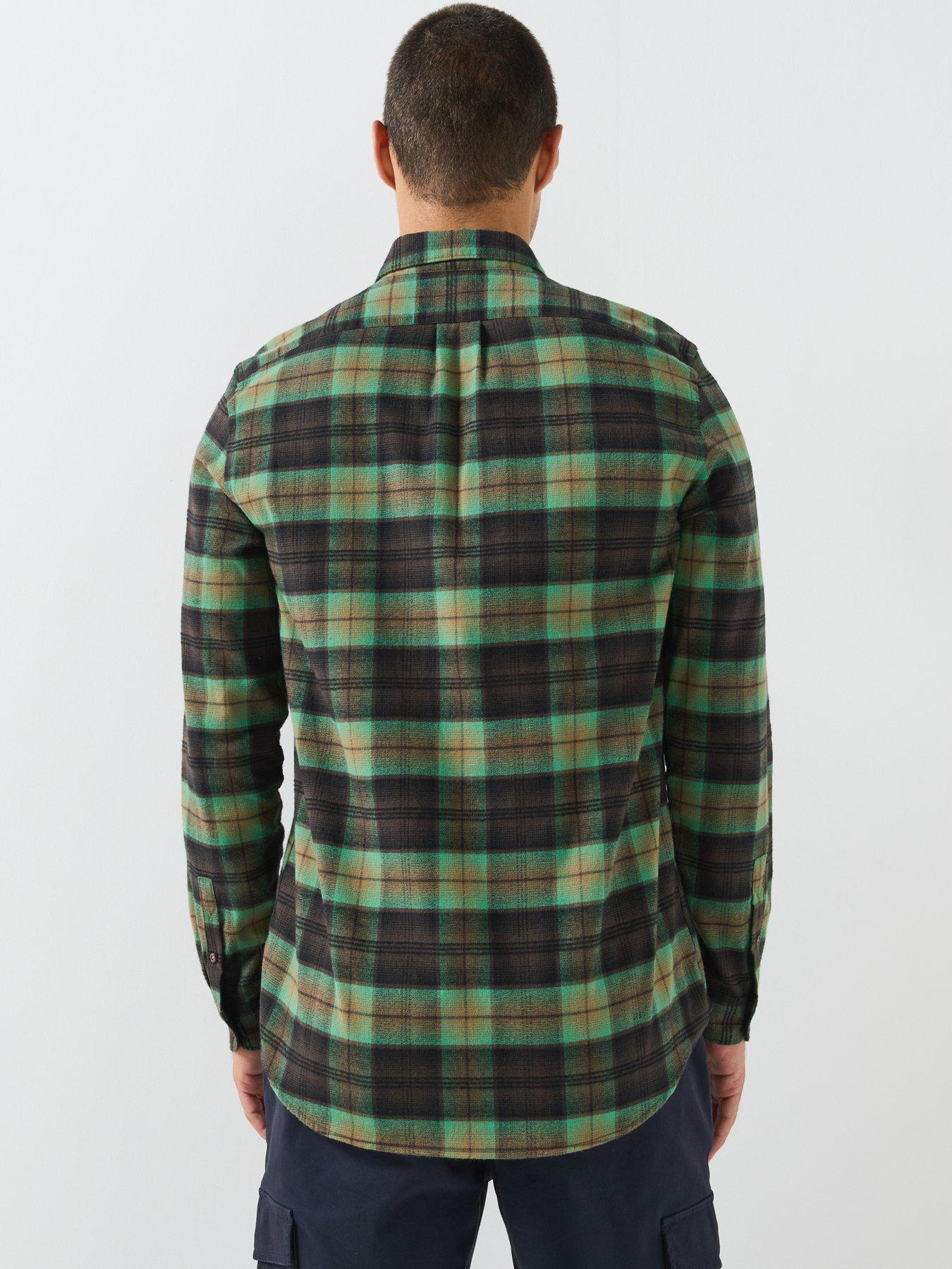 Image 2 of 6 of PS PAUL SMITH Long Sleeve Regular Fit Check Shirt - Green