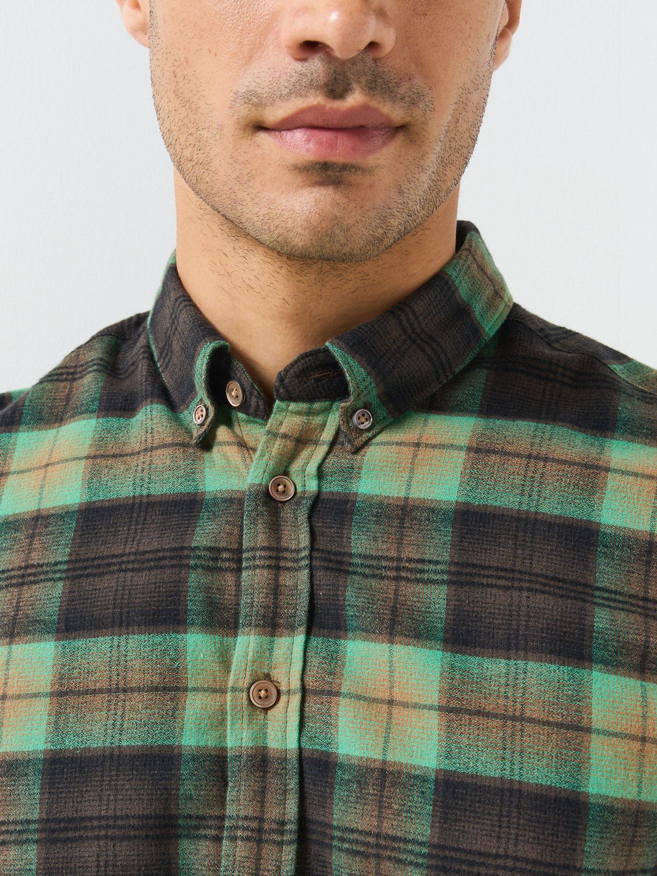 Image 4 of 6 of PS PAUL SMITH Long Sleeve Regular Fit Check Shirt - Green