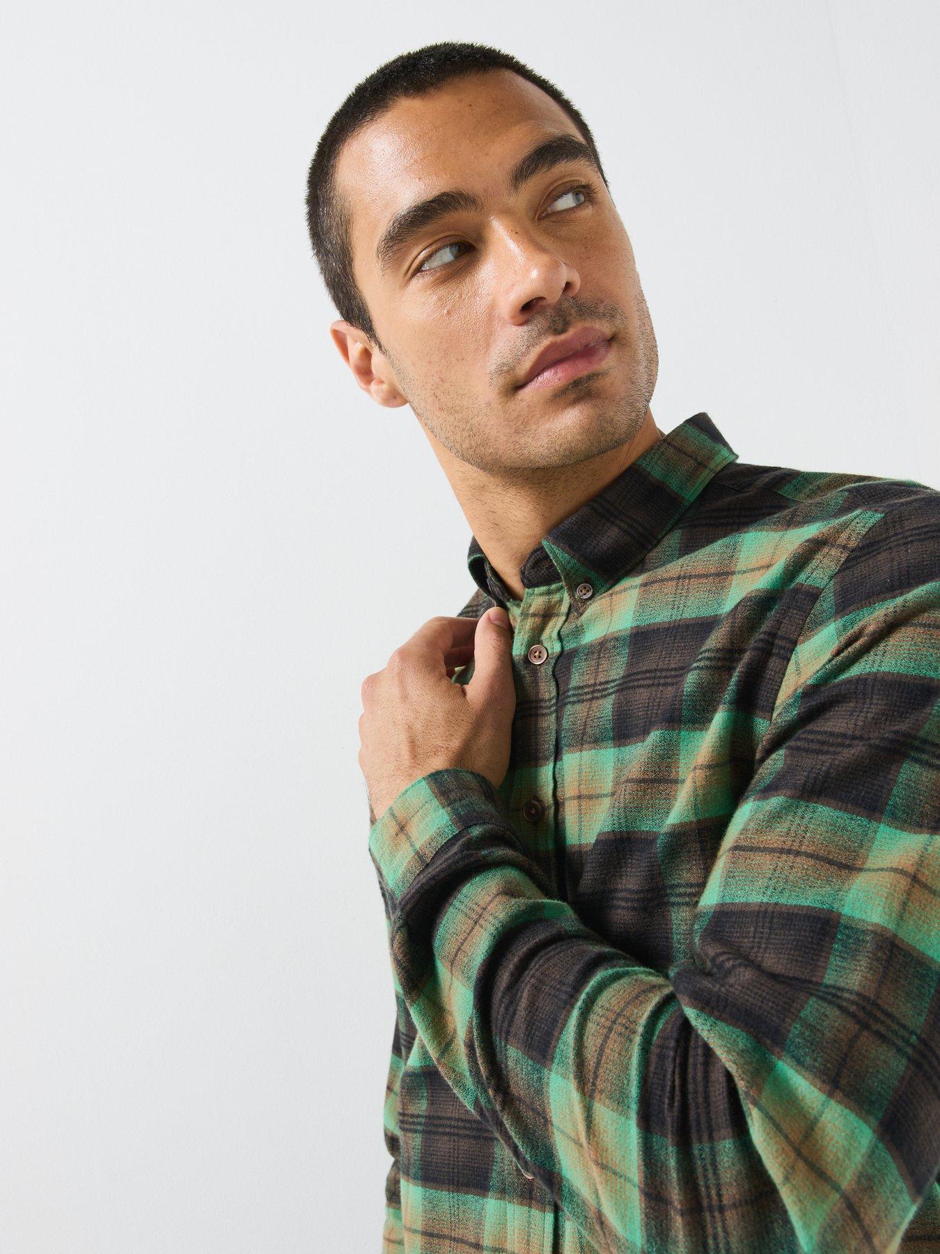 Image 5 of 6 of PS PAUL SMITH Long Sleeve Regular Fit Check Shirt - Green