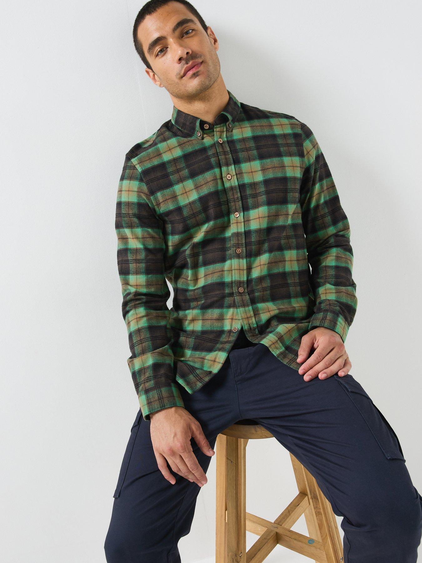 Image 6 of 6 of PS PAUL SMITH Long Sleeve Regular Fit Check Shirt - Green