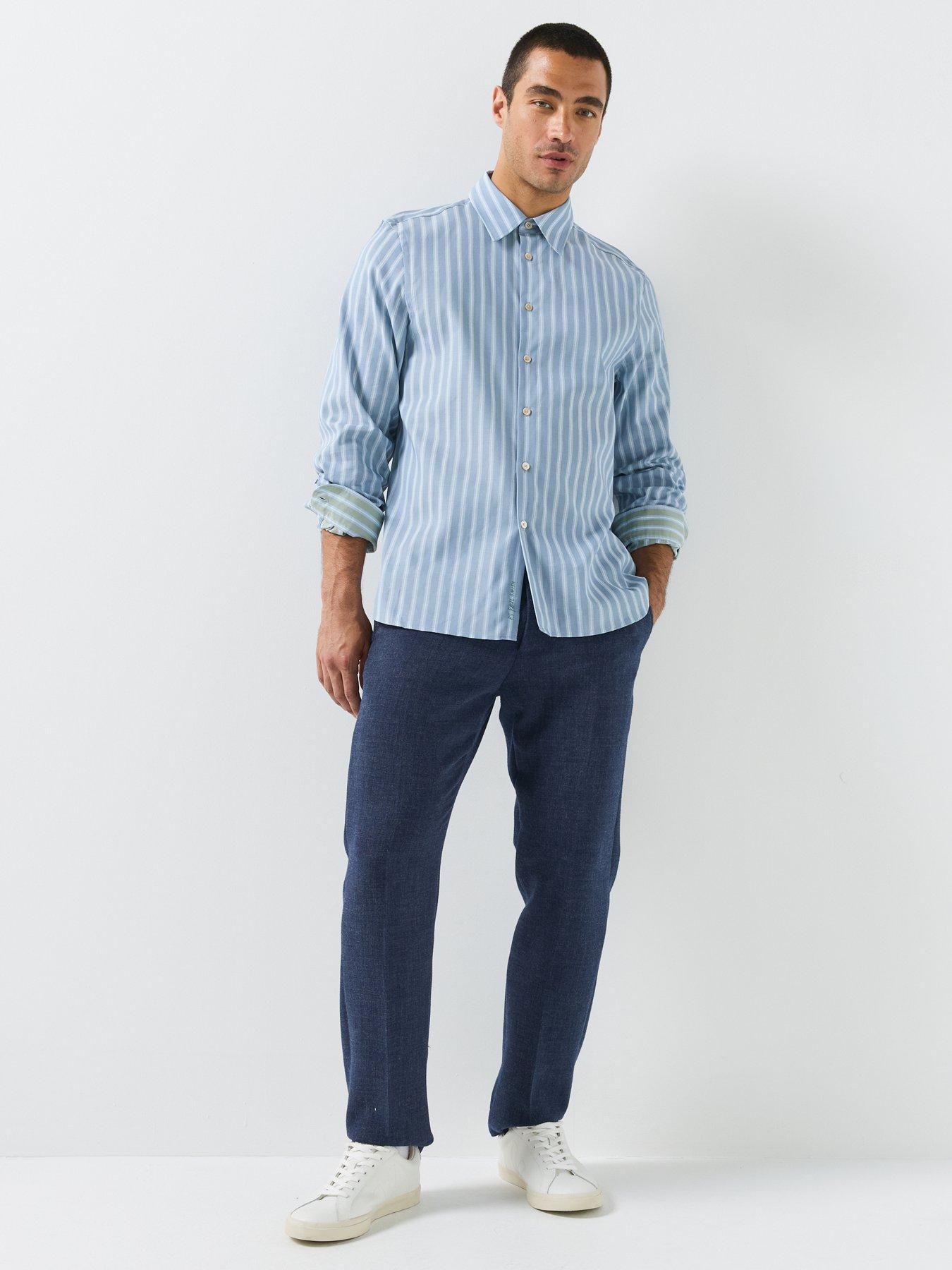 Image 3 of 6 of PS PAUL SMITH Long Sleeve Regular Fit Striped Shirt - Blue