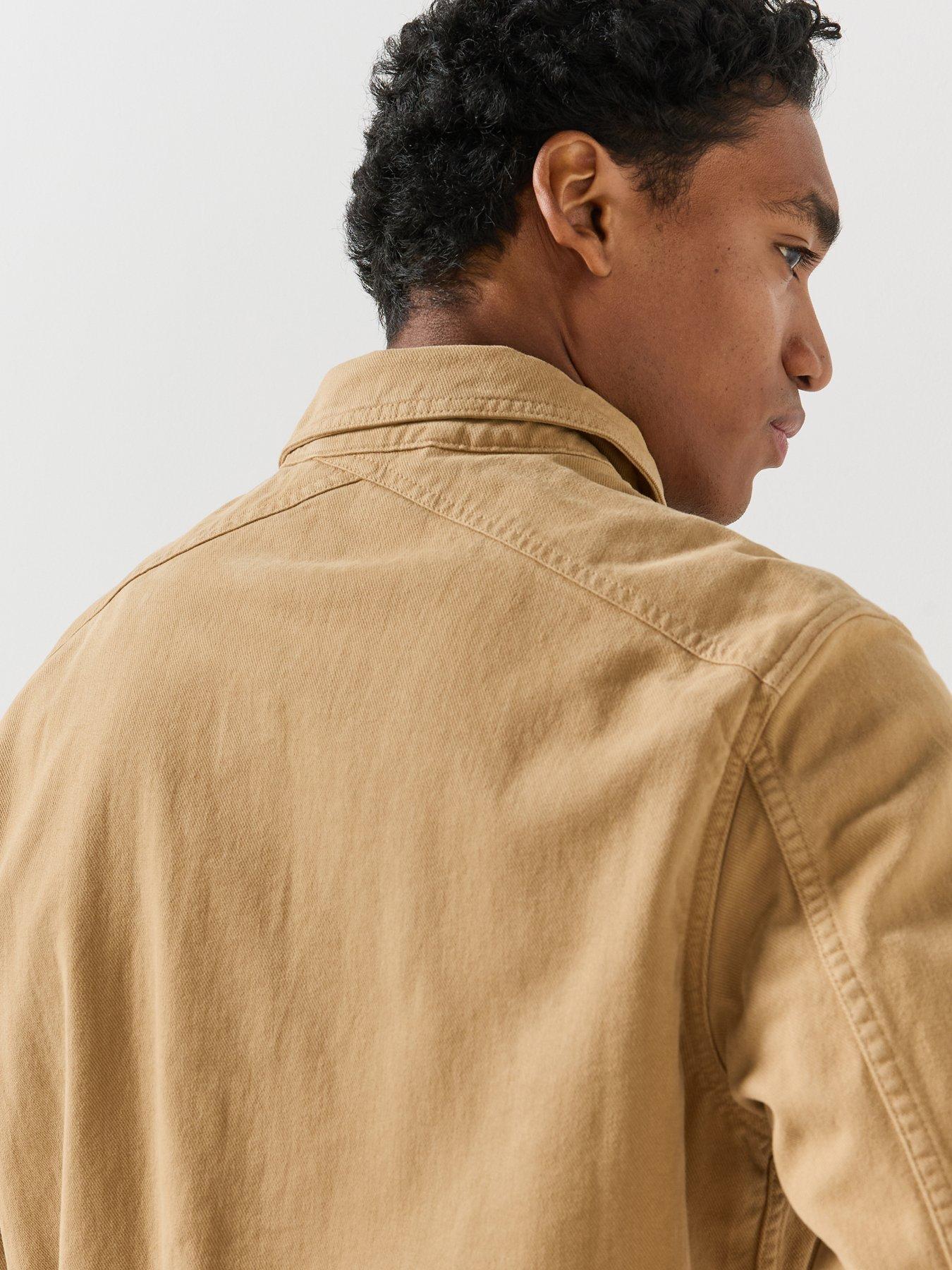 Image 5 of 6 of PS PAUL SMITH PS PAUL SMITH Mens Utility Overshirt Jacket - Beige
