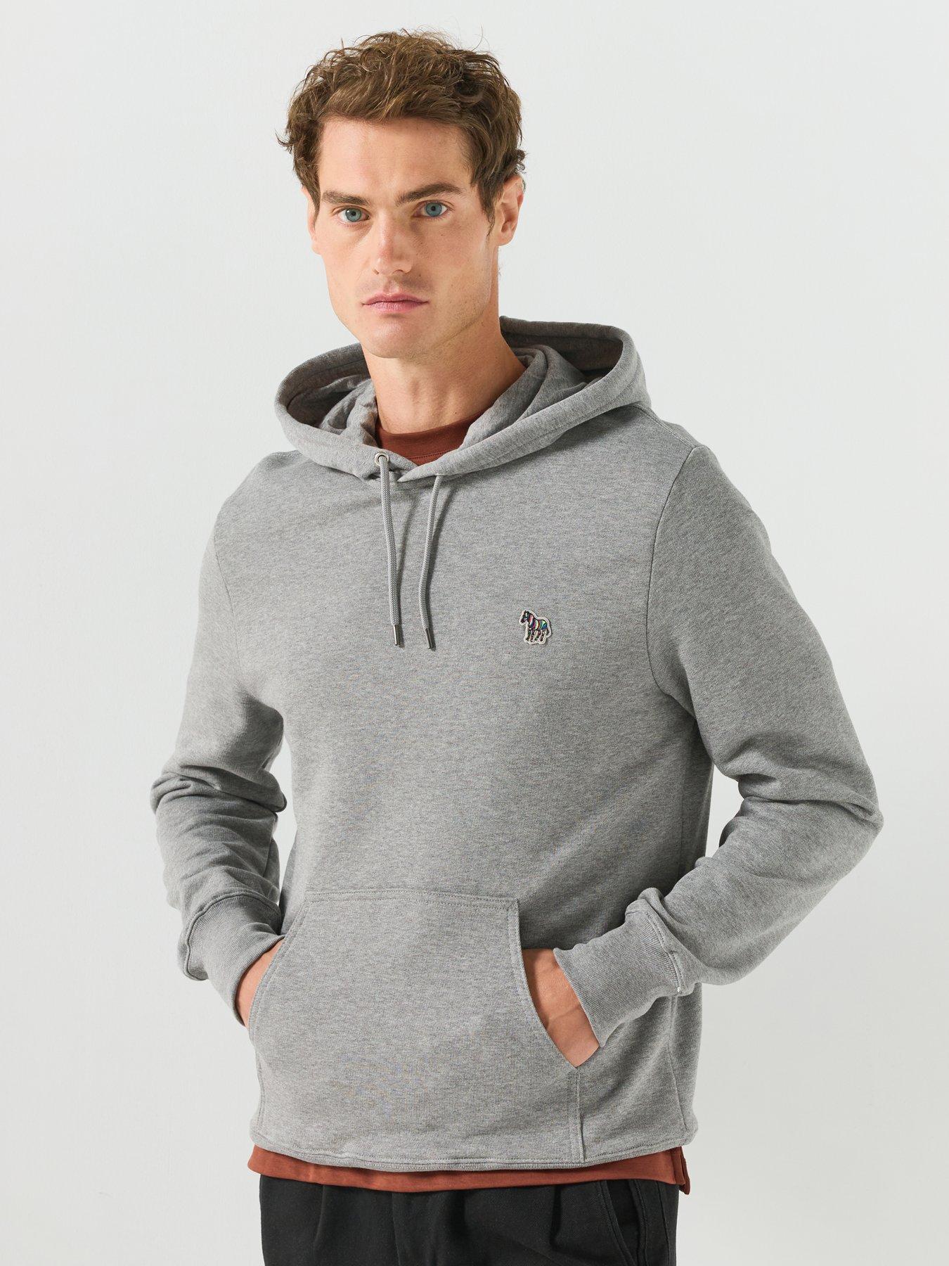Image 1 of 6 of PS PAUL SMITH Regular Fit Zebra Hoodie - Grey