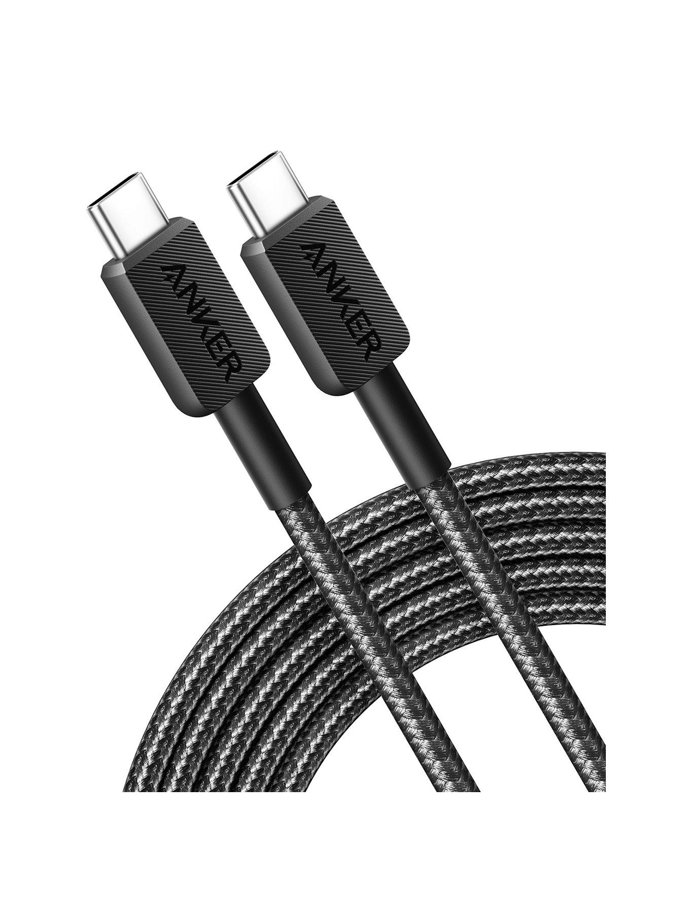 Anker Anker 322 USB-C to USB-C Cable (3ft Braided) (H)Offline - UN (excluded CN, Europe) Black 1