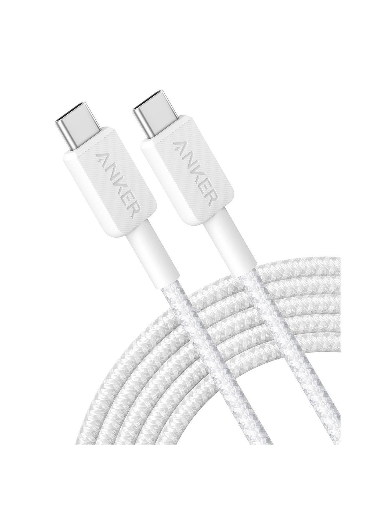 Anker Anker Braided 60W USB-C to USB-C Cable (10ft) White Iteration 1 Special