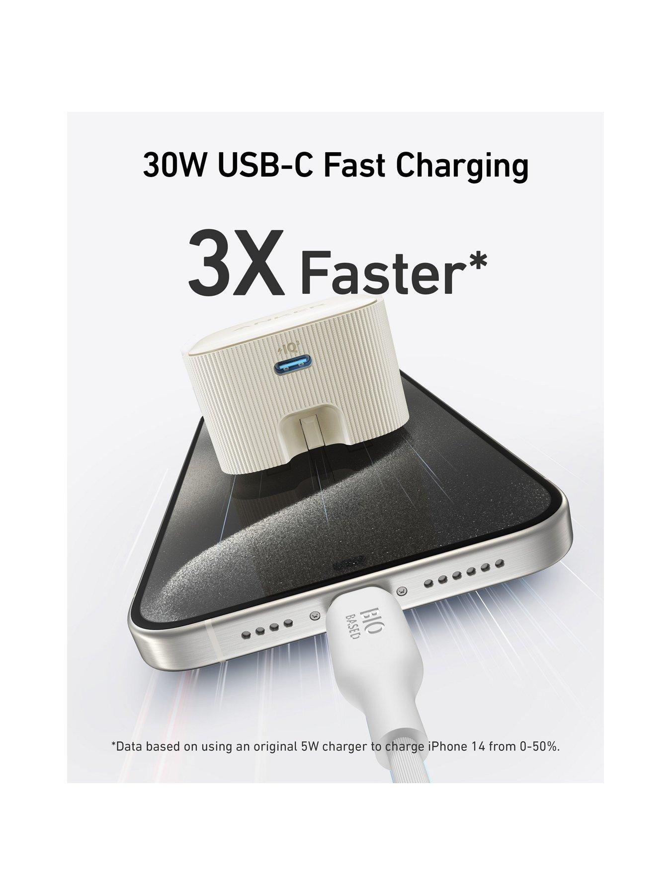 Image 5 of 7 of Anker Anker Nano USB-C Charger, 30W Fast Charging, White