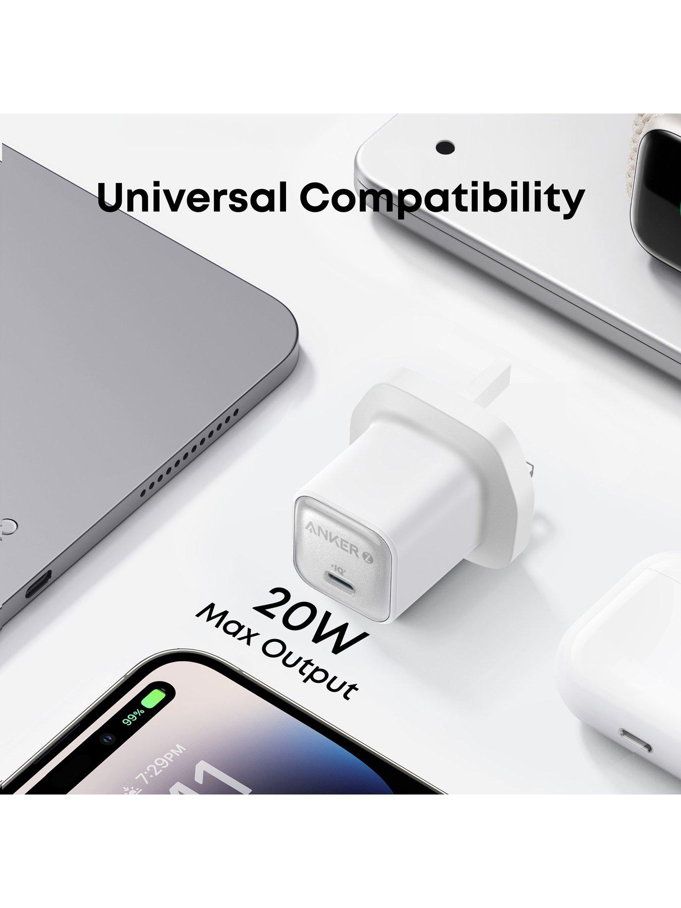 Image 6 of 6 of Anker Anker USB-C Charger, 20W Fast Charging, White