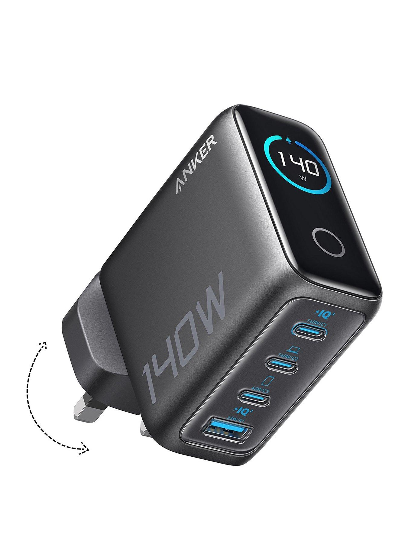 Anker Anker Prime, USB-C 4-Port GaN Charger, 140W Fast Charging, Black