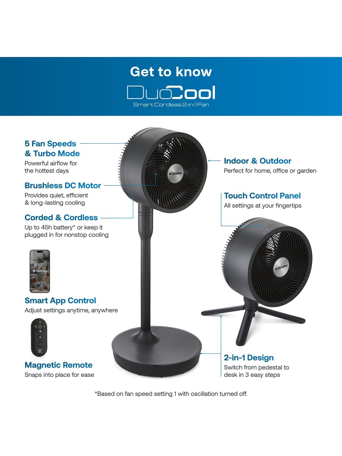 Image 4 of 8 of Dimplex DuoCool Cordless Fan