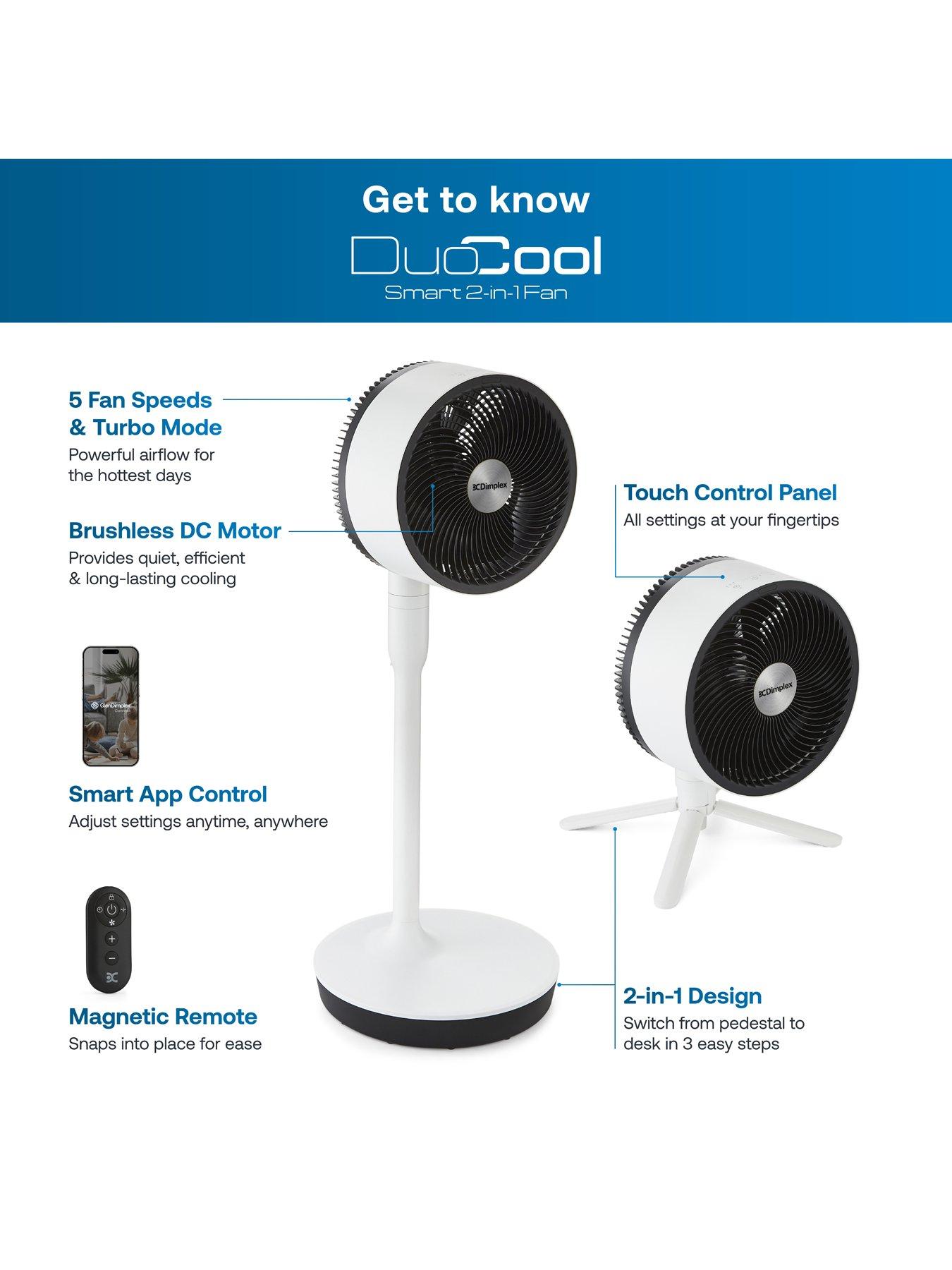 Image 4 of 8 of Dimplex DuoCool Corded Smart&nbsp;Fan