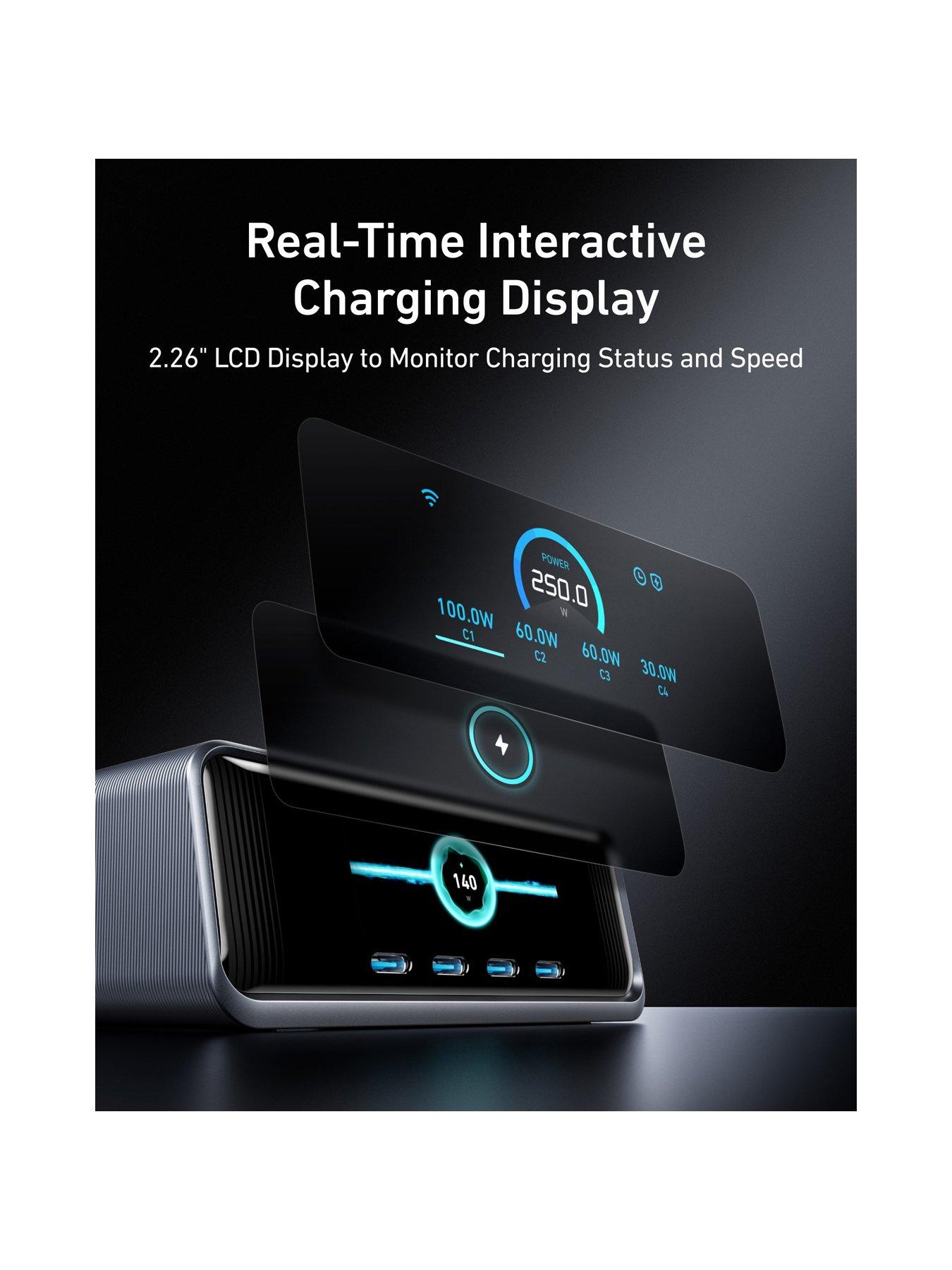 Image 5 of 7 of Anker Prime, USB-C 6-Port GaN Charging Station, 250W Super Fast Charging, Silver