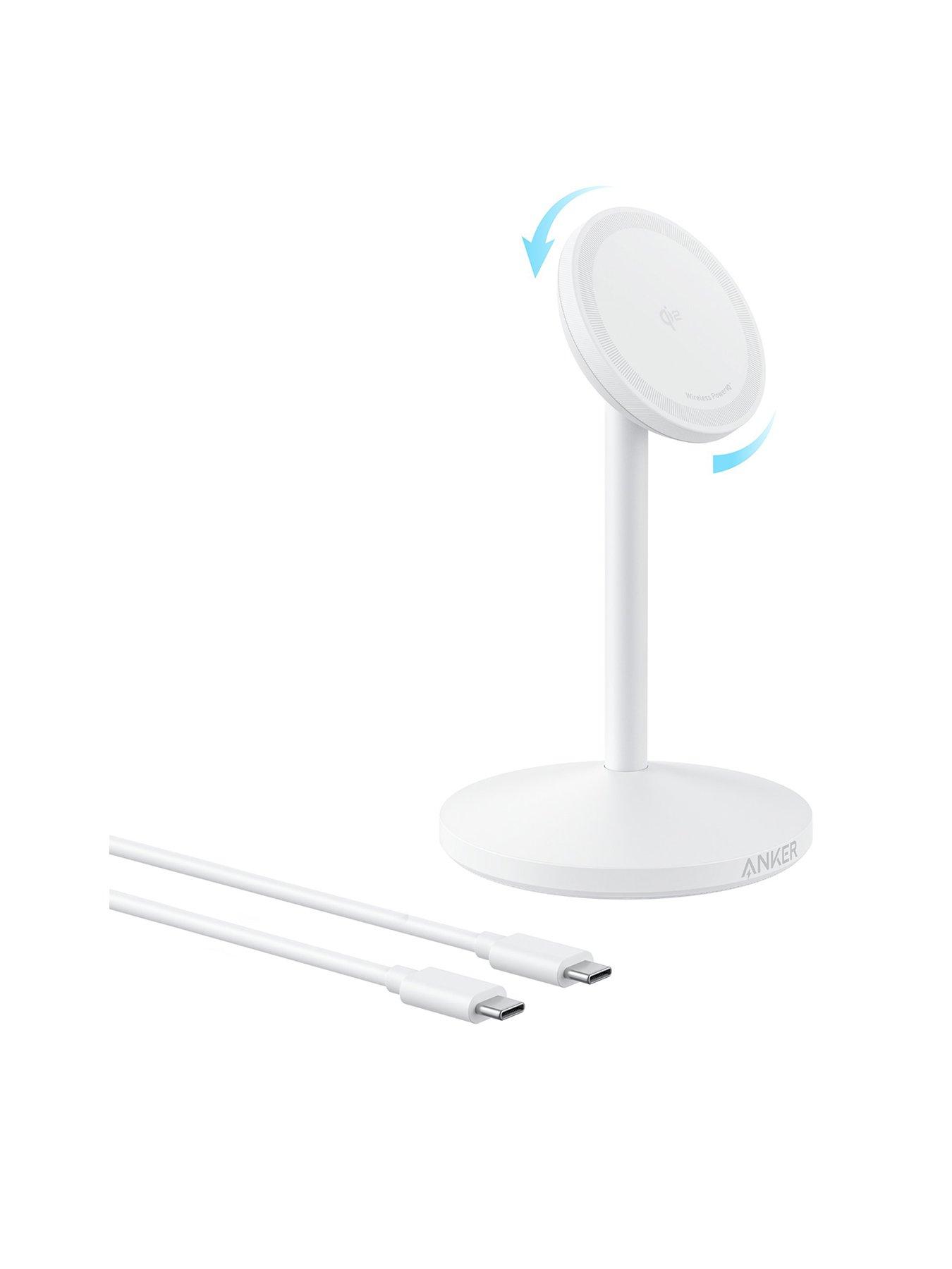Anker Anker Wireless Charging Stand with MagGo, 15W Fast Charging, White