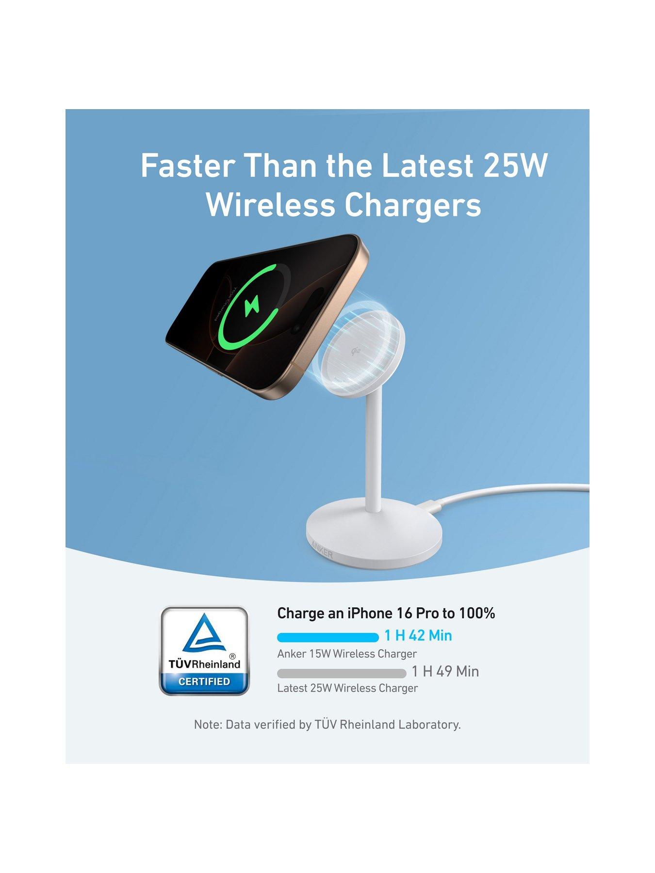 Image 7 of 7 of Anker Anker Wireless Charging Stand with MagGo, 15W Fast Charging, White